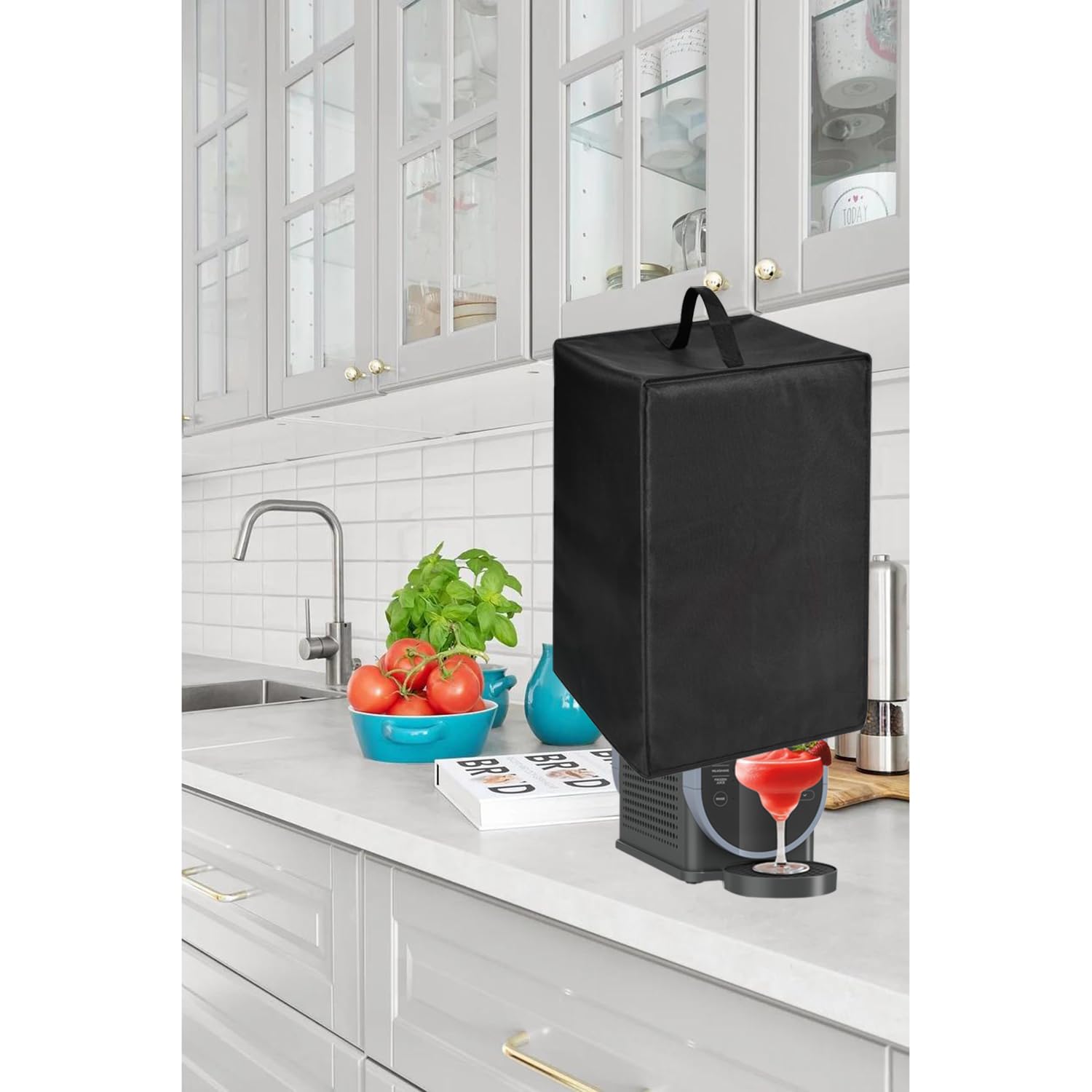 Yaslapy Heavy-Duty Waterproof Nylon Protective Cover for Ninja Slushie Machine FS301 & FS301C - Dustproof Cover for Frozen Drink Maker - Perfect for Home Bars, Parties, and Commercial Use