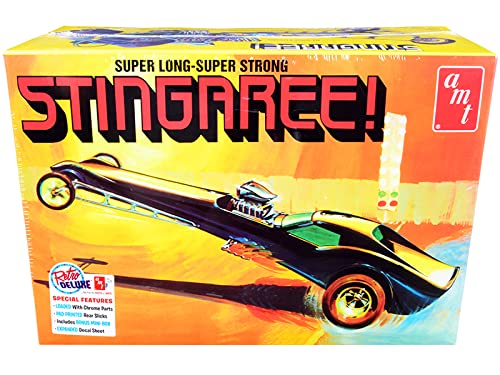 AMT 1/25 Scale Skill 2 Model Kit - Stingaree Custom Dragster Car for Collectors & Hobbyists | Perfect for Model Building, Display & Racing Enthusiasts