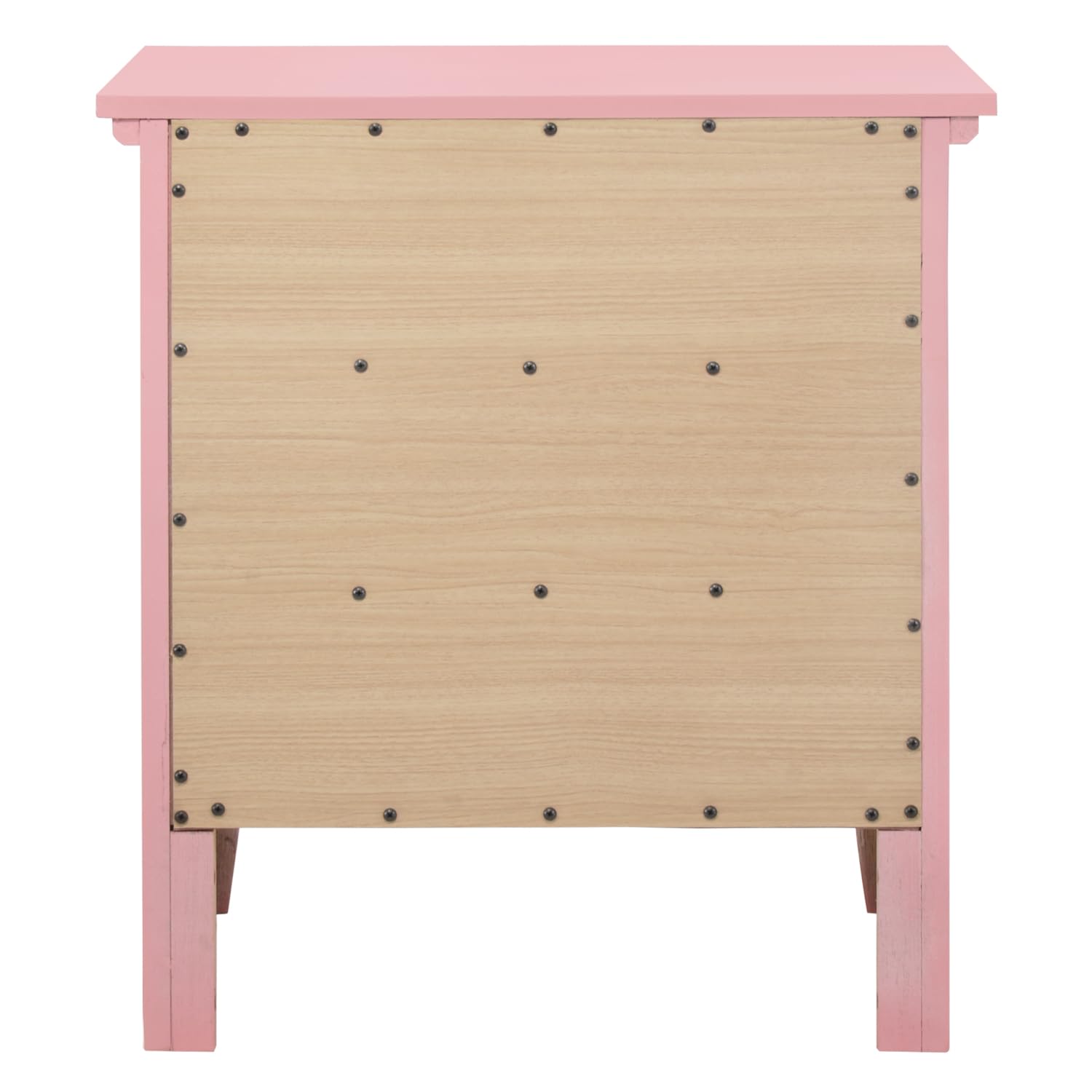 Hammond 3-Drawer Pink Nightstand PF-G5404-N | Modern Bedside Table with Storage | Perfect for Bedroom, Guest Room & Nursery Organization