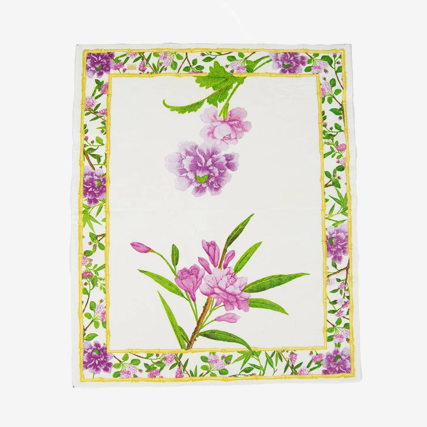 Caspari Wellington Ivory Napkin Set - Premium Linen Dinner Napkins for Formal Dining, Weddings & Special Occasions