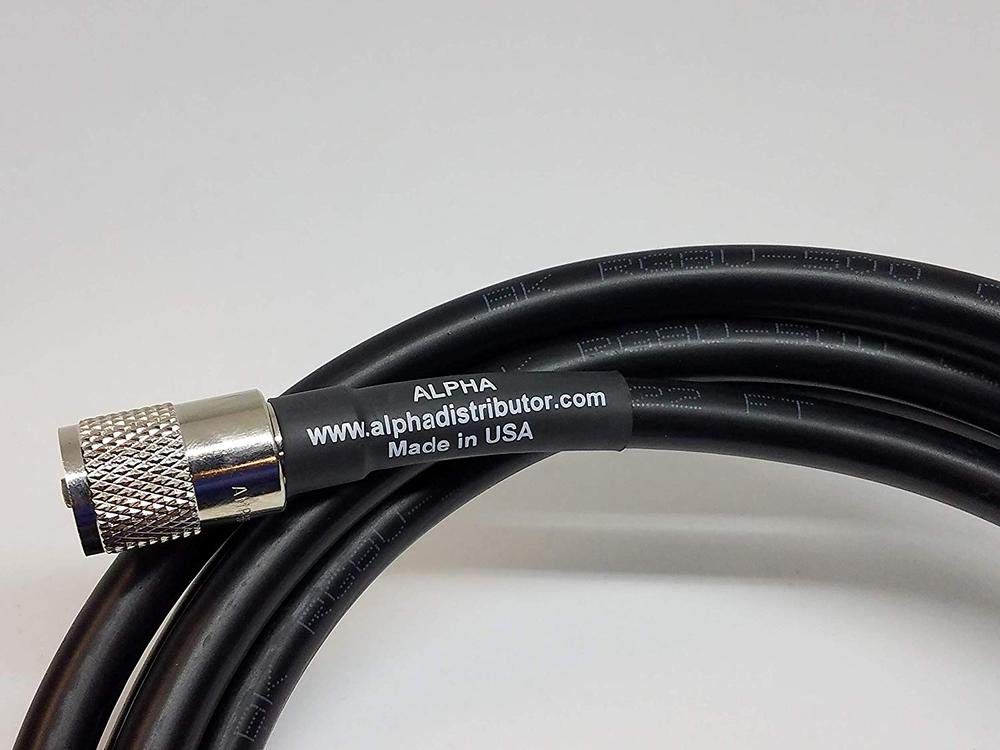 3ft RG8u Coaxial CB Ham Radio Cable with AMPHENOL PL259 Connectors - Perfect for CB Radios, Ham Radio Setups & Emergency Communication Systems