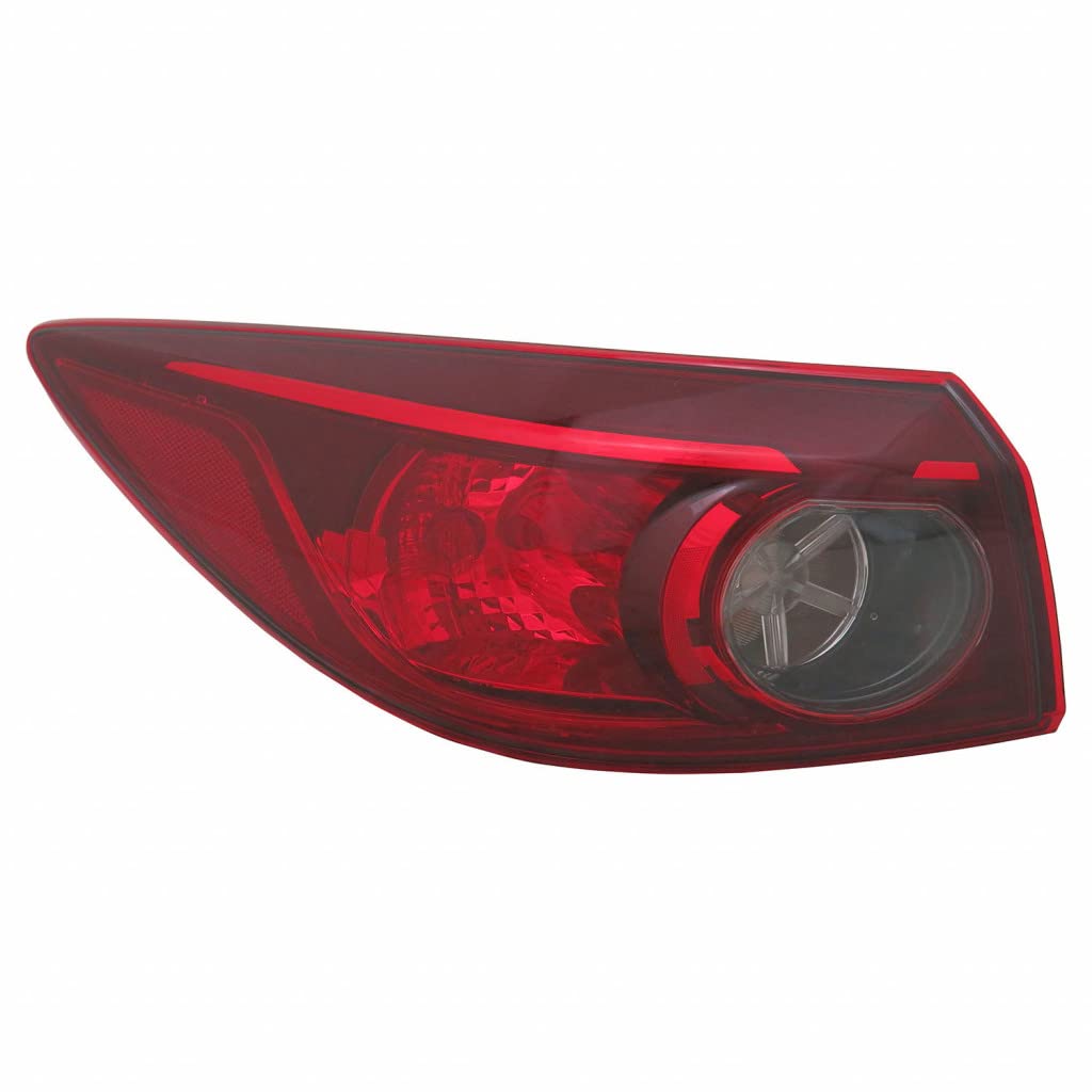 2014-2016 Mazda 3 Sedan Driver Side Tail Light - DOT Certified (Part #MA2804123, BJT1-51-160A) | Replacement for Broken/Scratched Lights | Perfect for Night Driving & Enhanced Safety