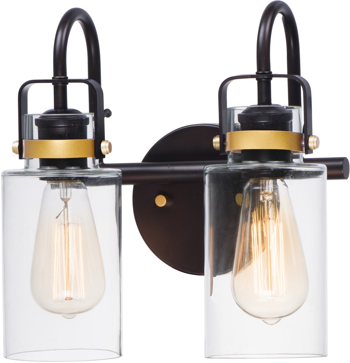 11W Magnolia 2-Light Bathroom Vanity Light Fixture in Bronze/Gold Finish - Perfect for Modern Bathroom & Powder Room Decor