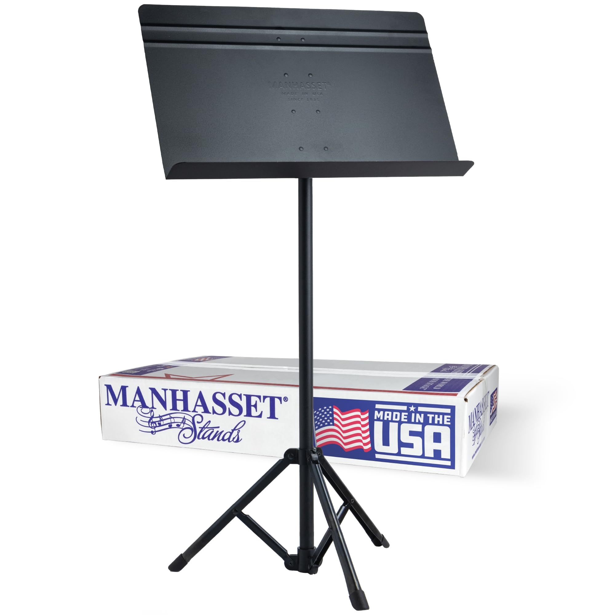 Manhasset Voyager Portable Music Stand - Quick Assembly Folding Sheet Music Stand with Retractable Legs | Perfect for Orchestra, Band Practice & Outdoor Performances