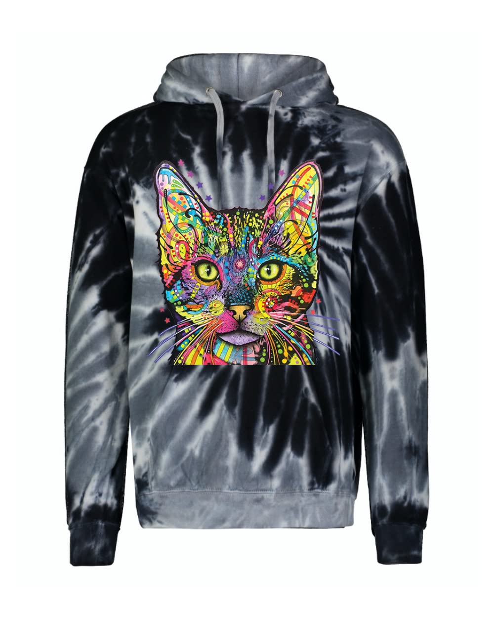 Colorful Cat Hoodie | Cat Mom & Cat Dad Sweatshirt | Dean Russo Art Animal Lover Unisex Pullover | Gift for Pet Owners, Casual Wear & Cat-Themed Outfits
