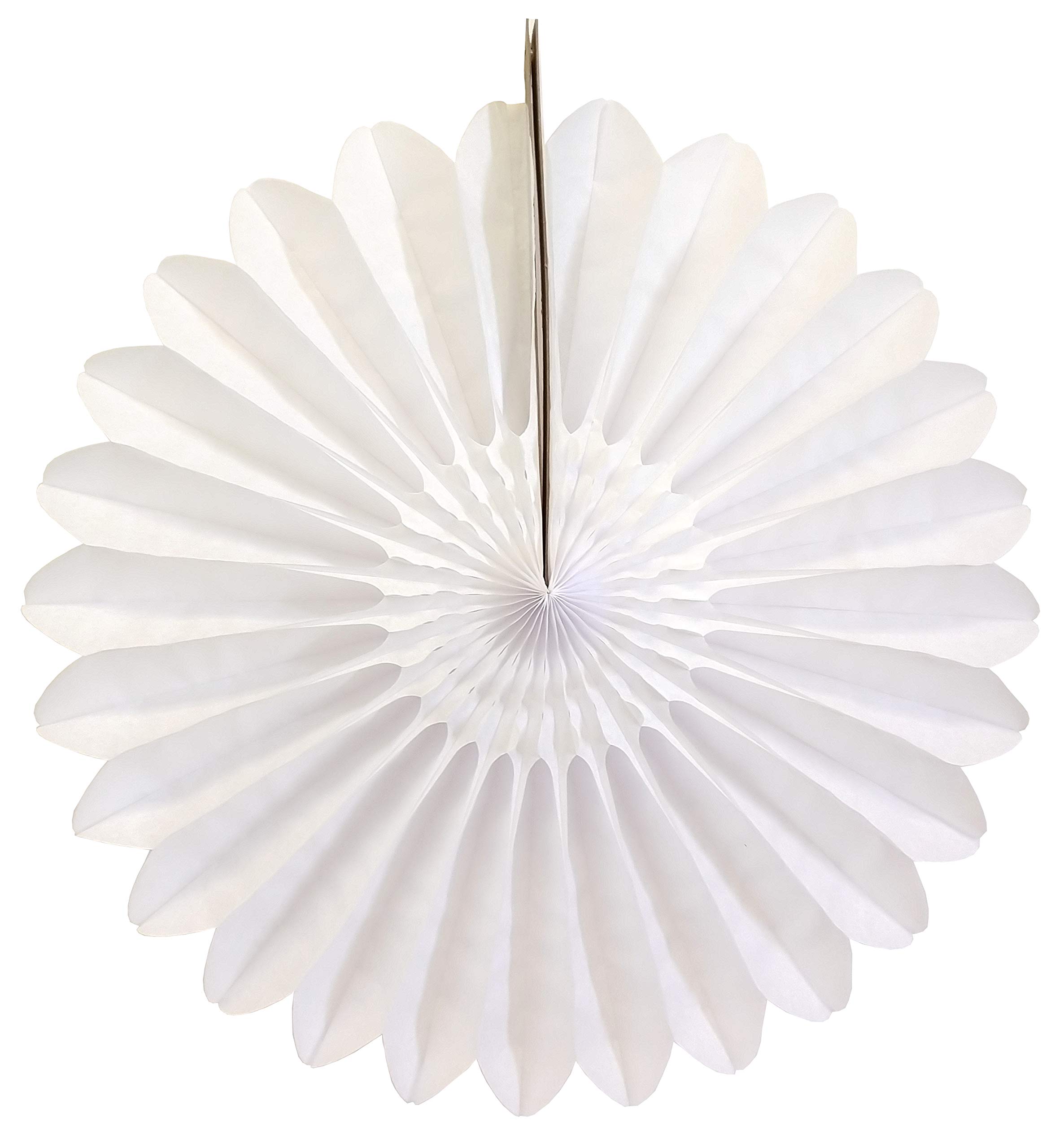 6-Pack 18 Inch White Tissue Paper Fanburst Decorations for Party, Wedding, Baby Shower & Home Decor