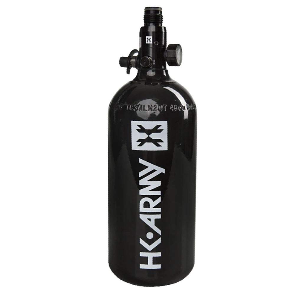 HK Army Aluminum HPA Paintball Air Tank with Standard Regulator - Lightweight Compressed Air System for Paintball & Airsoft Games