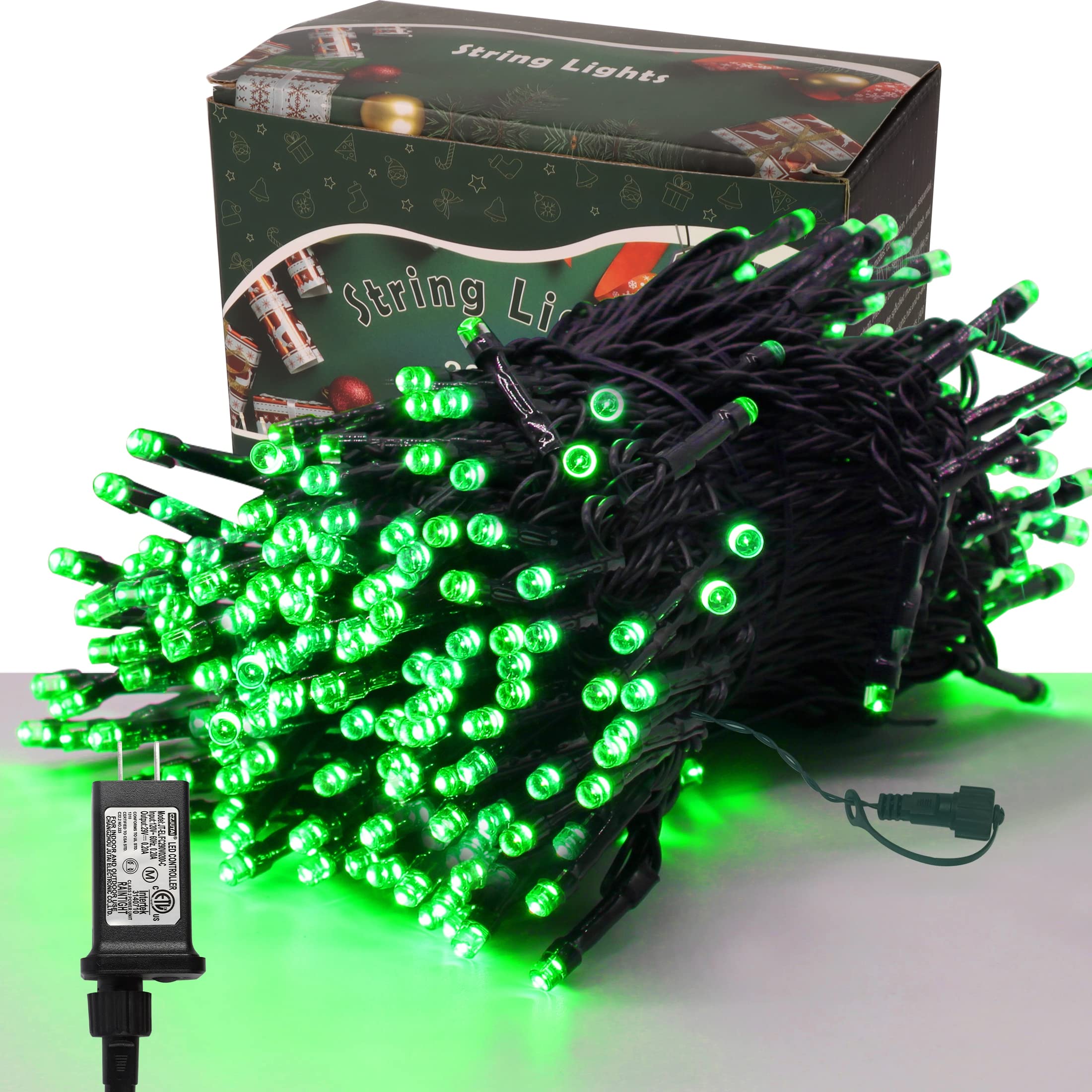 300 LED St. Patrick's Day String Lights - 98.5FT Green Waterproof Christmas Lights with 8 Lighting Modes | Connectable Indoor/Outdoor Holiday Decor for Party, Bedroom, Garden & Patio (Plug-in)