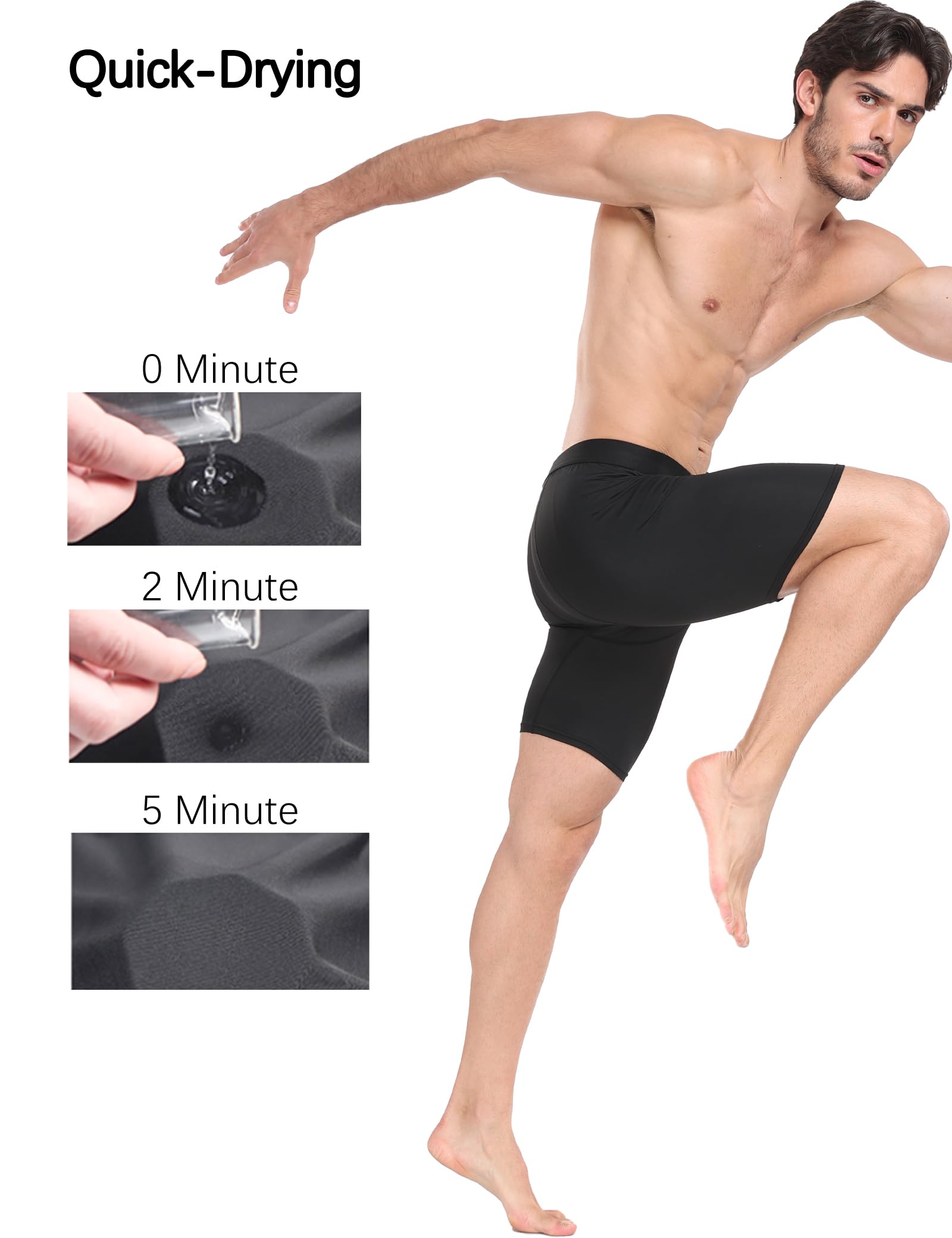 Men's Compression Shorts - High Performance Workout & Athletic Running Underwear - Moisture Wicking Spandex Shorts for Gym, Cycling & Sports Recovery