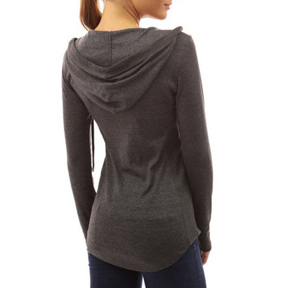 Women's Slim Fit Hooded Sweatshirt with Pocket - Long Sleeve Pullover Jumper Top for Casual Wear, Gym & Outdoor Activities