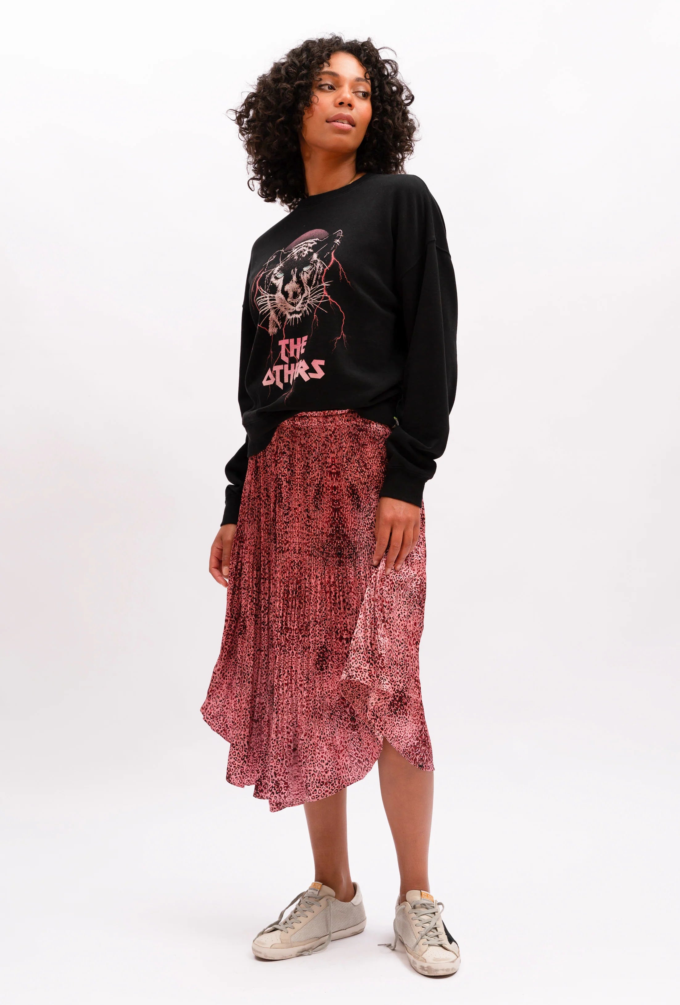 Gina Pleated Skirt for Women - Elegant A-Line Midi Skirt with Side Pockets | Perfect for Office, Party & Casual Wear