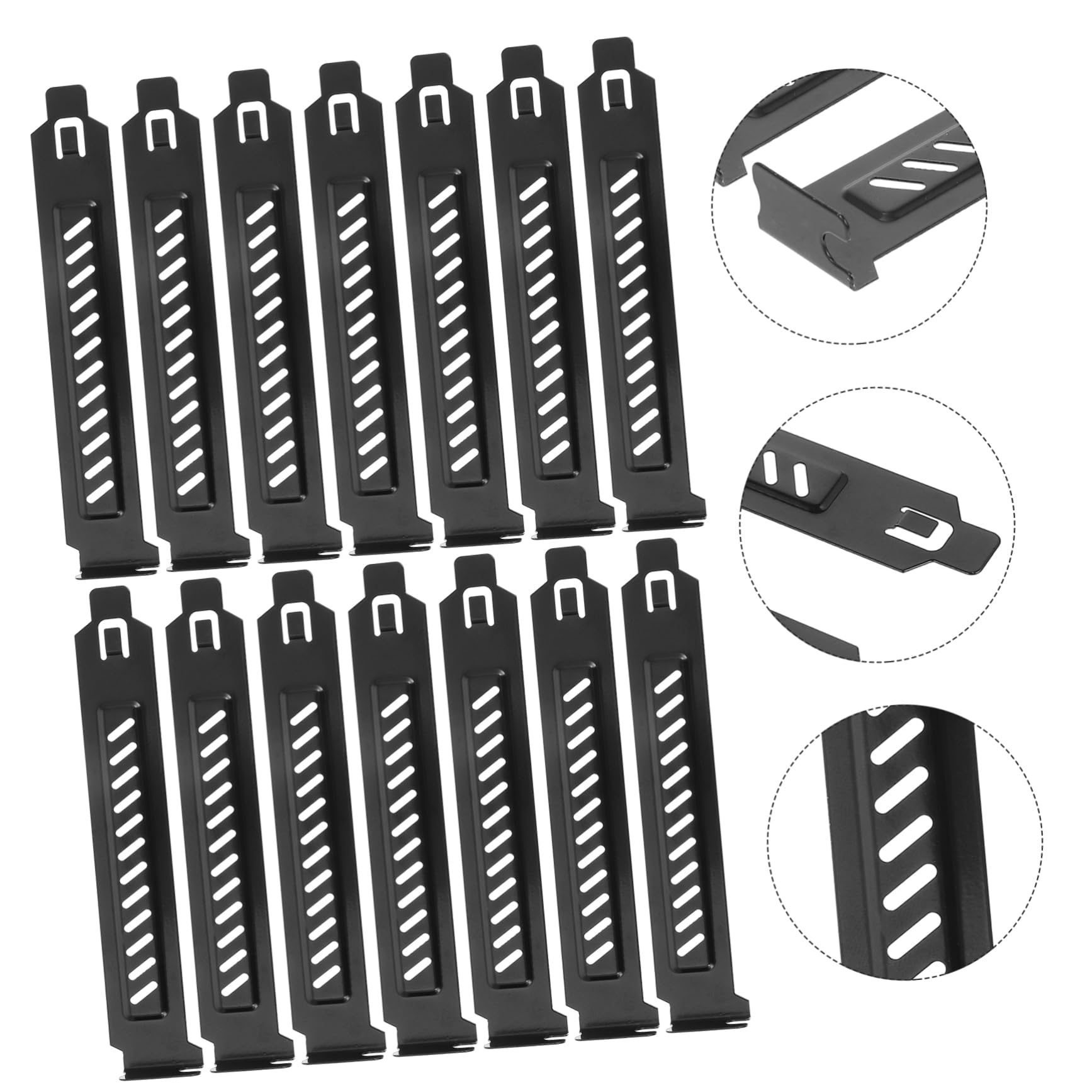 Mikikit 20pcs Stainless Steel Vented GPU Slot Covers - Dust Proof PCIe Blanking Plates for RGB Computer Case, Gaming PC Build & Custom PC Setup - Perfect for Dust Protection & Enhanced Airflow in ATX/Micro-ATX Cases