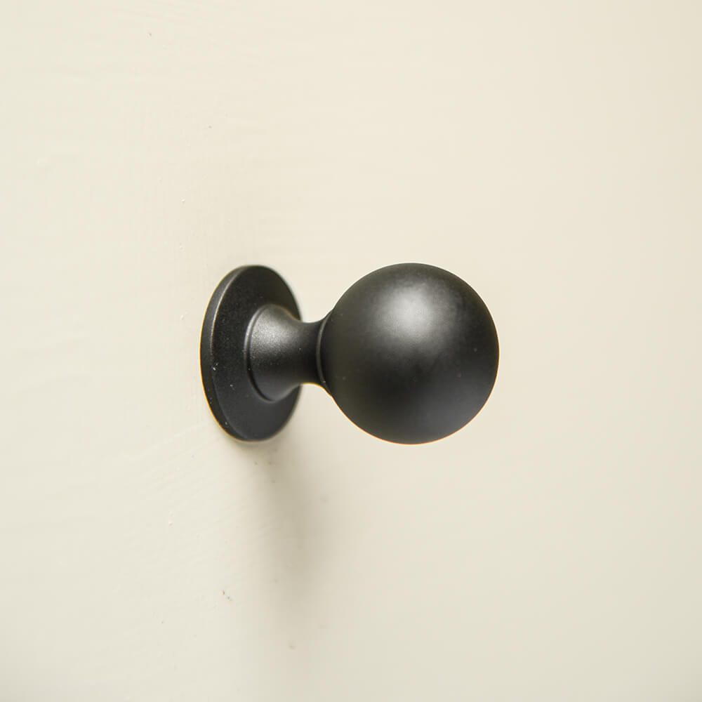 Black Penrose Cabinet Knob - Modern Matte Finish for Kitchen & Bathroom Cabinets, Dressers & Furniture Hardware - Easy Installation & Durable Design