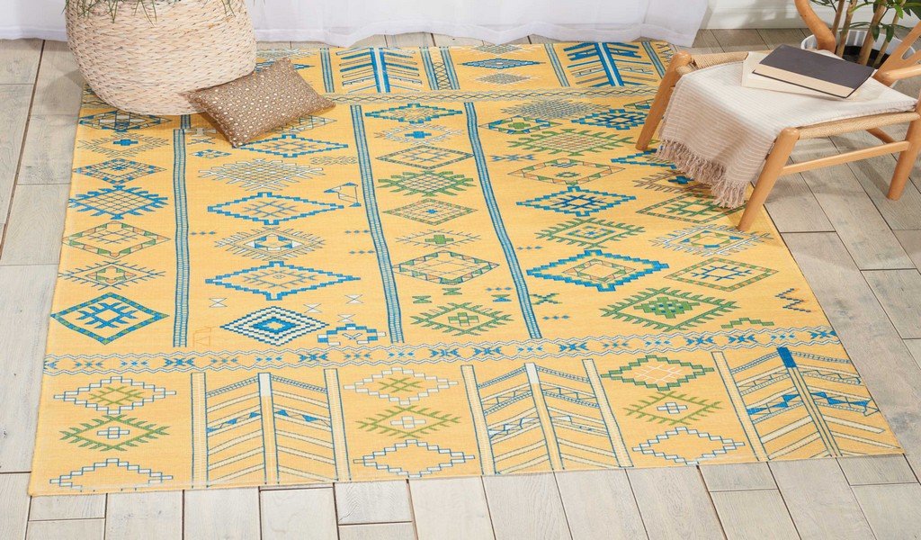 Nourison Madera Modern Traditional Area Rug 5'x7' Saffron - Perfect for Living Room, Bedroom & Home Decor
