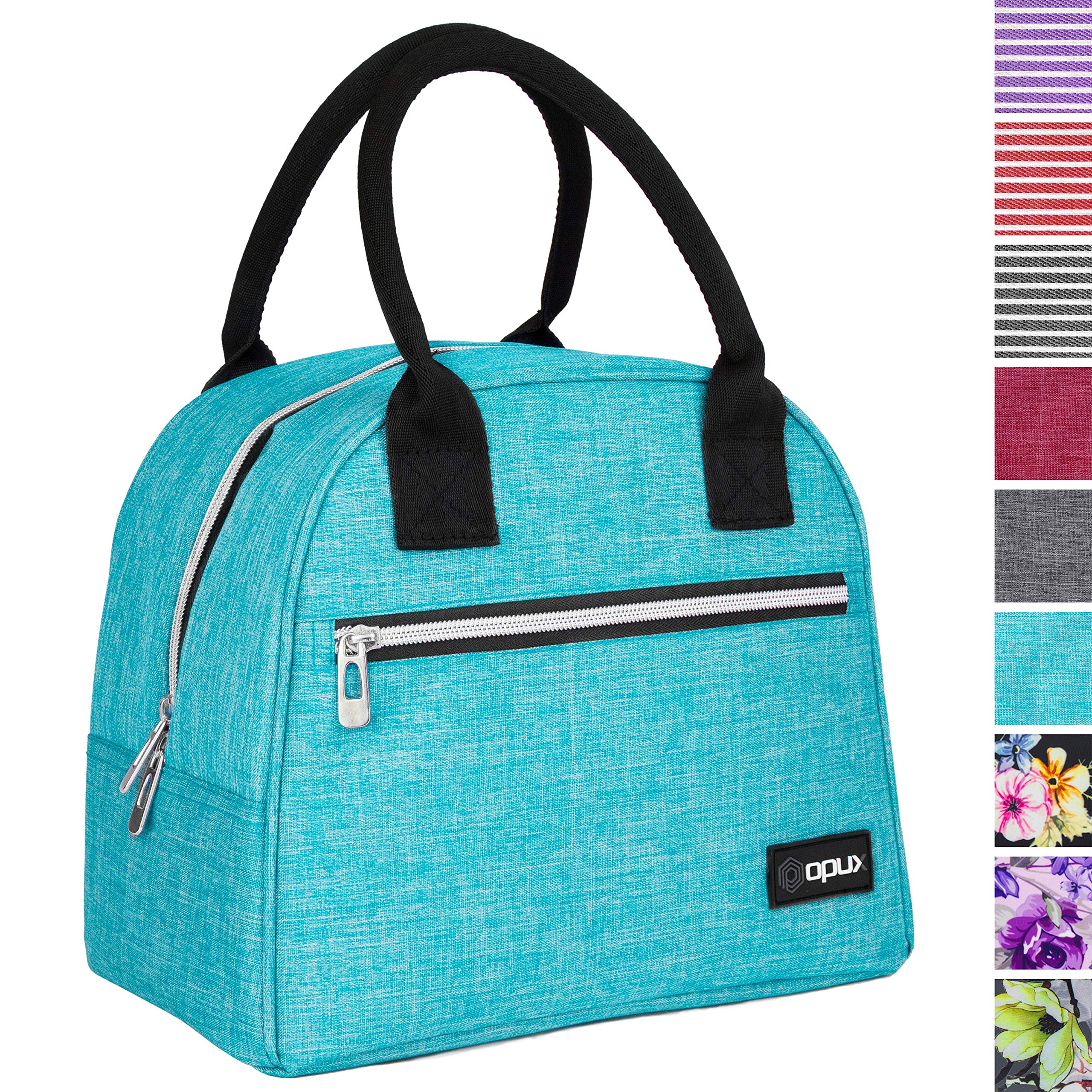 **Opux Insulated Lunch Box for Women & Kids - Reusable Thermal Lunch Bag for Work, School, Beach & Travel - Cute Soft Cooler Tote for Meal Prep & Food Storage - Teal Blue**    *Perfect for office lunches, school meals, picnics, and outdoor adventures!*