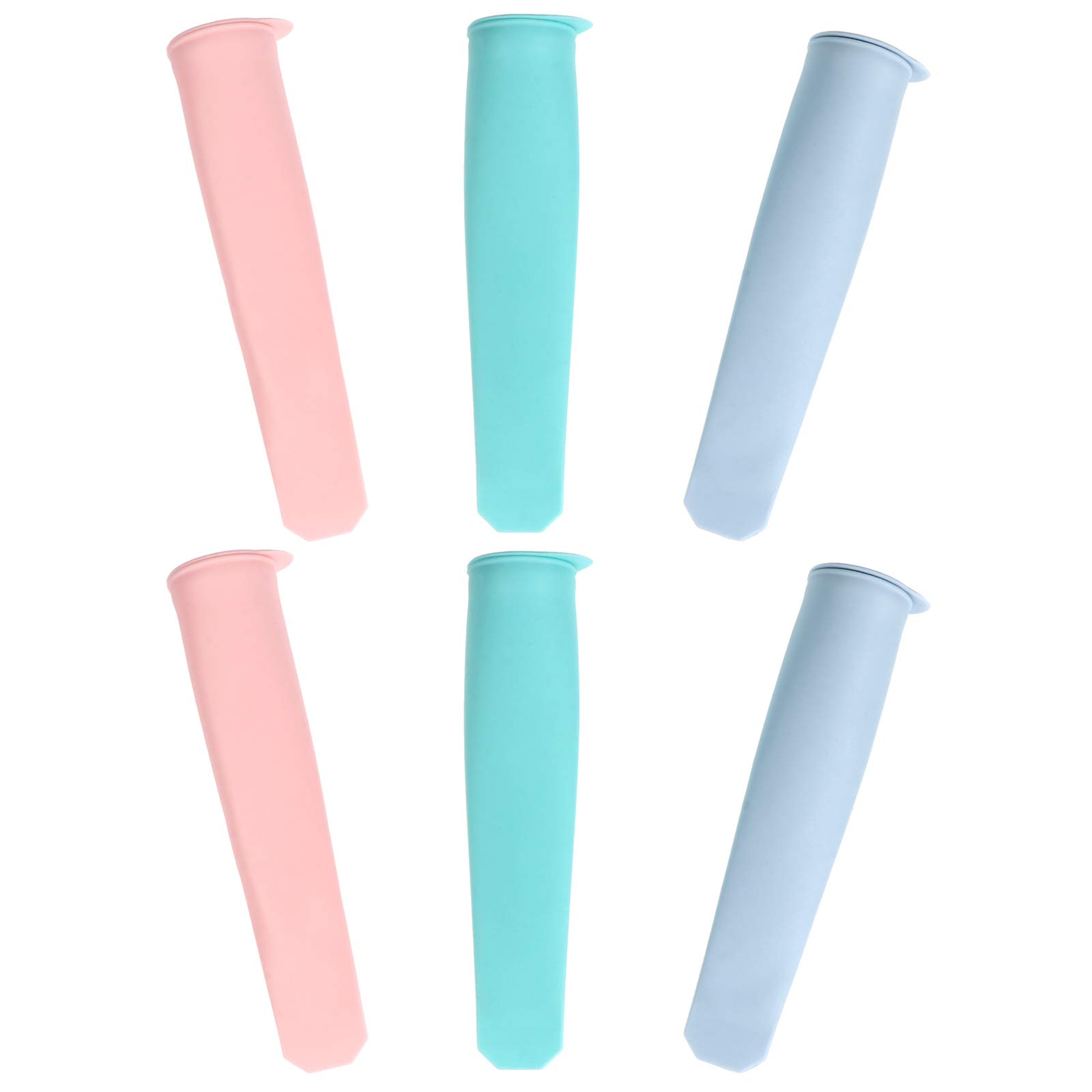DOITOOL 6pcs Silicone Popsicle Molds with Lids - BPA Free Reusable Ice Pop Makers for Homemade Frozen Treats, Perfect for Summer Parties, Kids Snacks & Healthy Desserts