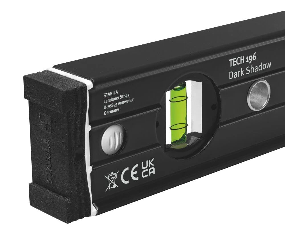 Stabila Dark Shadow 16 Inch Type 196 Level STA 36300 - High Precision Spirit Level for Professional Construction, Carpentry, and DIY Home Improvement Projects