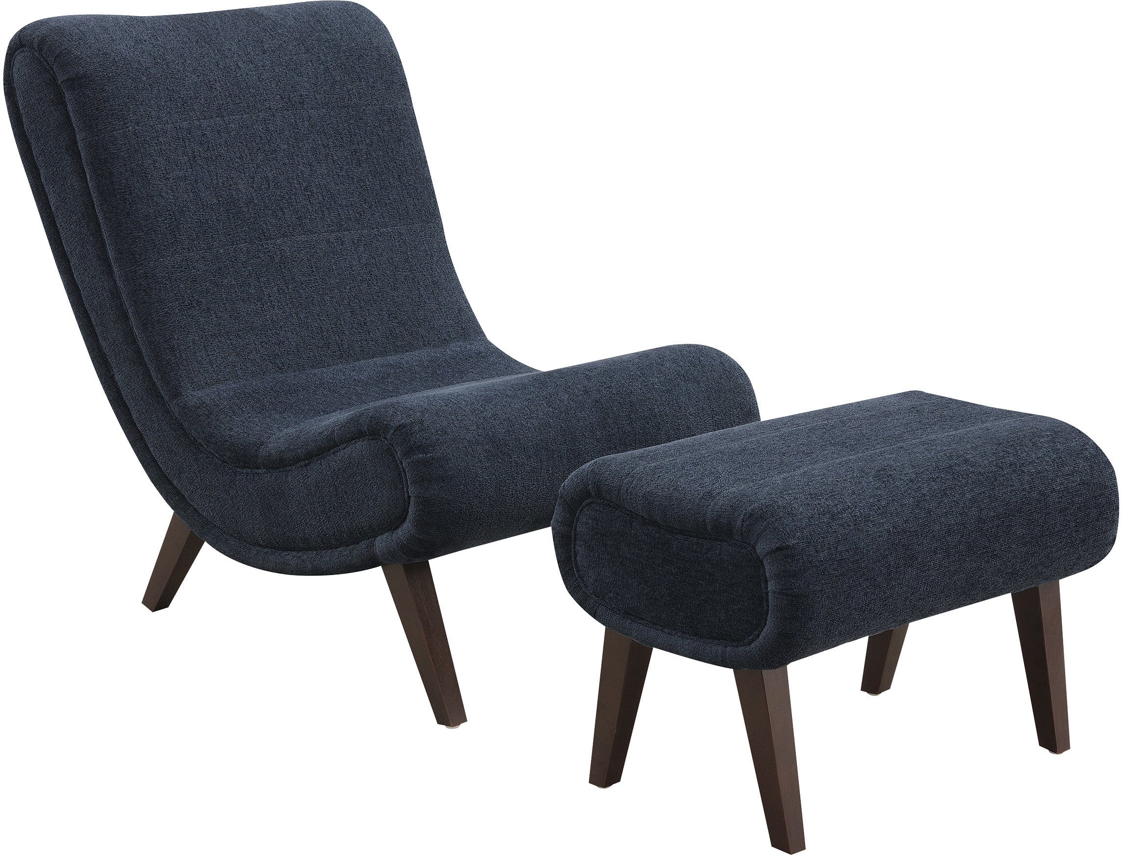 Office Star Hawkins Lounger with Ottoman - Ergonomic Home Office Chair & Footrest for Comfortable Working, Studying or Relaxing in Living Room & Bedroom