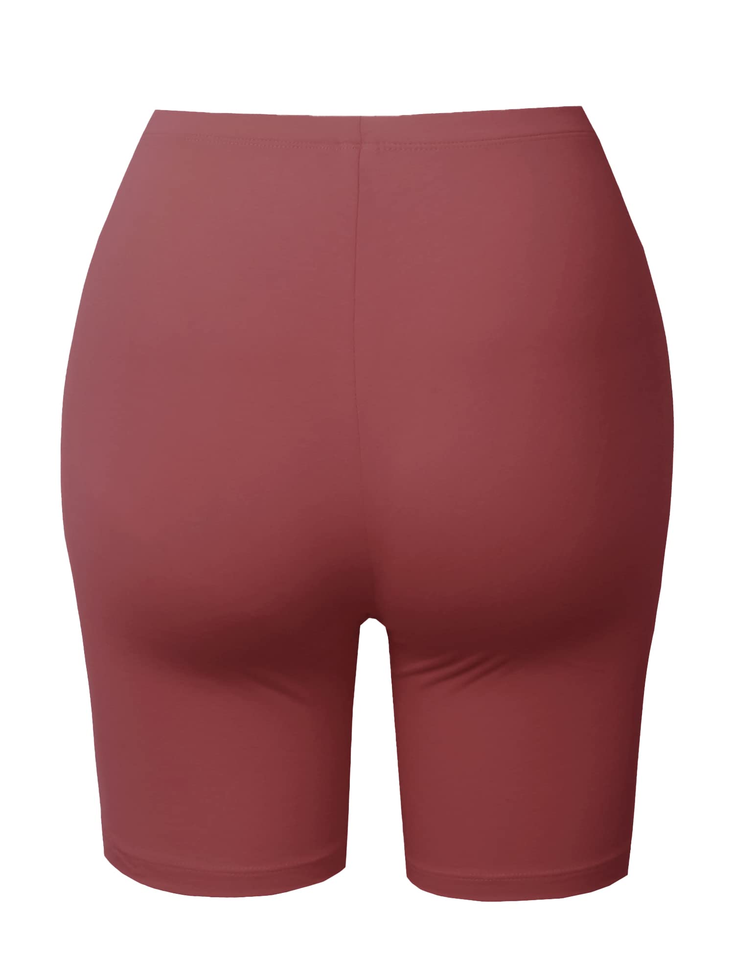Emma Women's Essential Active Daily Cotton Mid Rise Biker Shorts - Comfortable Workout & Lounge Shorts for Yoga, Running, Gym, and Casual Wear
