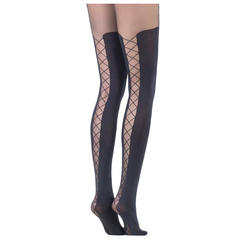 Sexy Lace Thigh High Stockings for Women - Black Pantyhose Tights with Elegant Lace Design, Small Size | Perfect for Date Night, Cosplay & Special Occasions