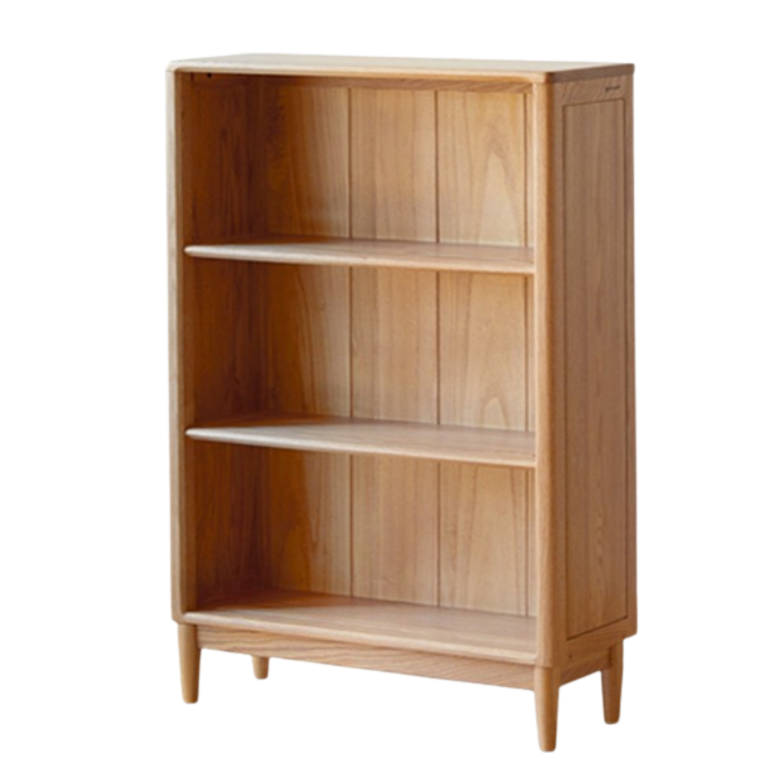 Oak Solid Wood Modern Open Grid Bookcase - Stylish Storage for Books & Décor - Perfect for Living Room, Office & Library Organization