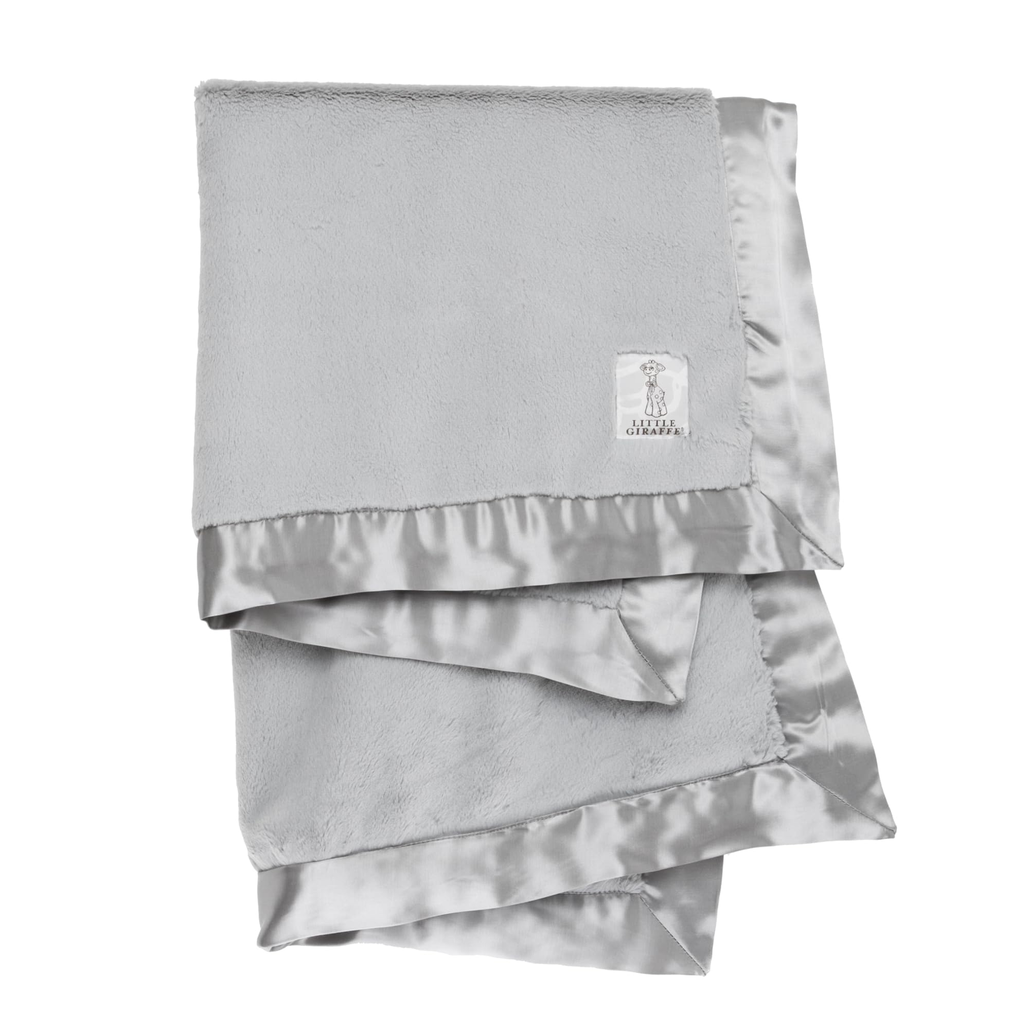 Little Giraffe Baby Blanket - Ultra Soft Luxury Blanket with Satin Trim for Newborns - Perfect for Strollers, Cribs & Baby Showers - 29x35