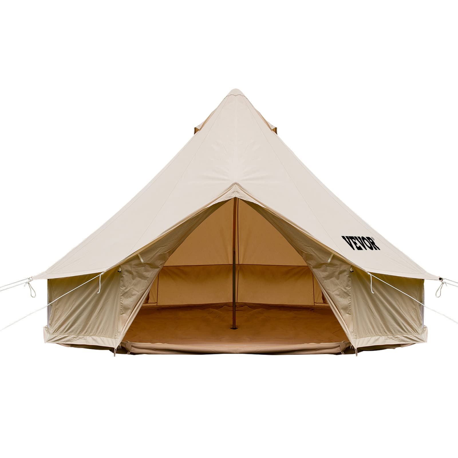 Happybuy 4 Season Waterproof Canvas Bell Tent - 100% Cotton Breathable Yurt Tent with Stove Jack for Family Camping, Glamping, Outdoor Hunting & Parties | Perfect for Backyard Gatherings, Music Festivals & Wilderness Adventures