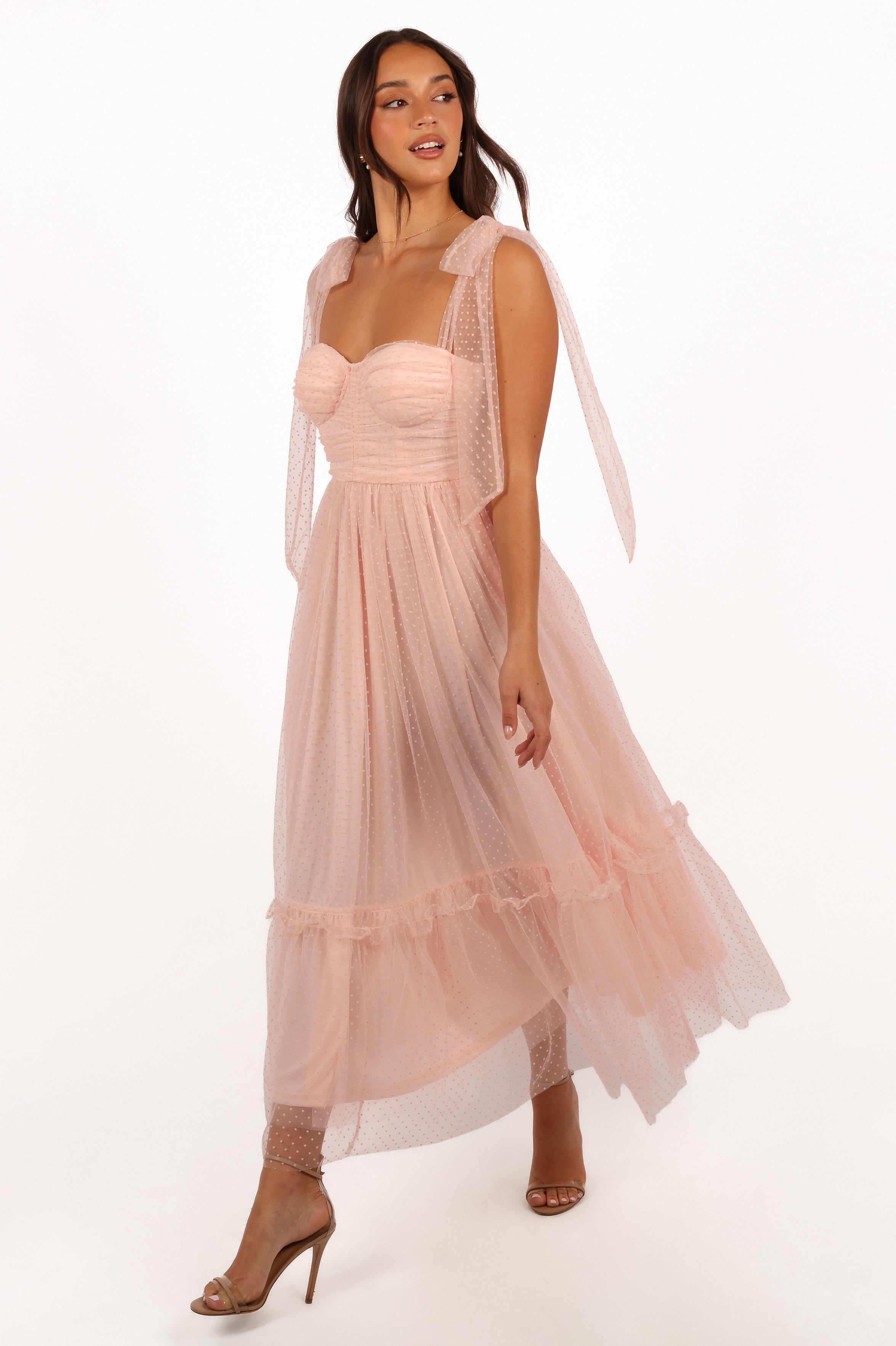 Floret Midi Dress in Petal Pink | Floral Summer Dress for Women | Perfect for Beach Vacations, Brunch Dates & Garden Parties