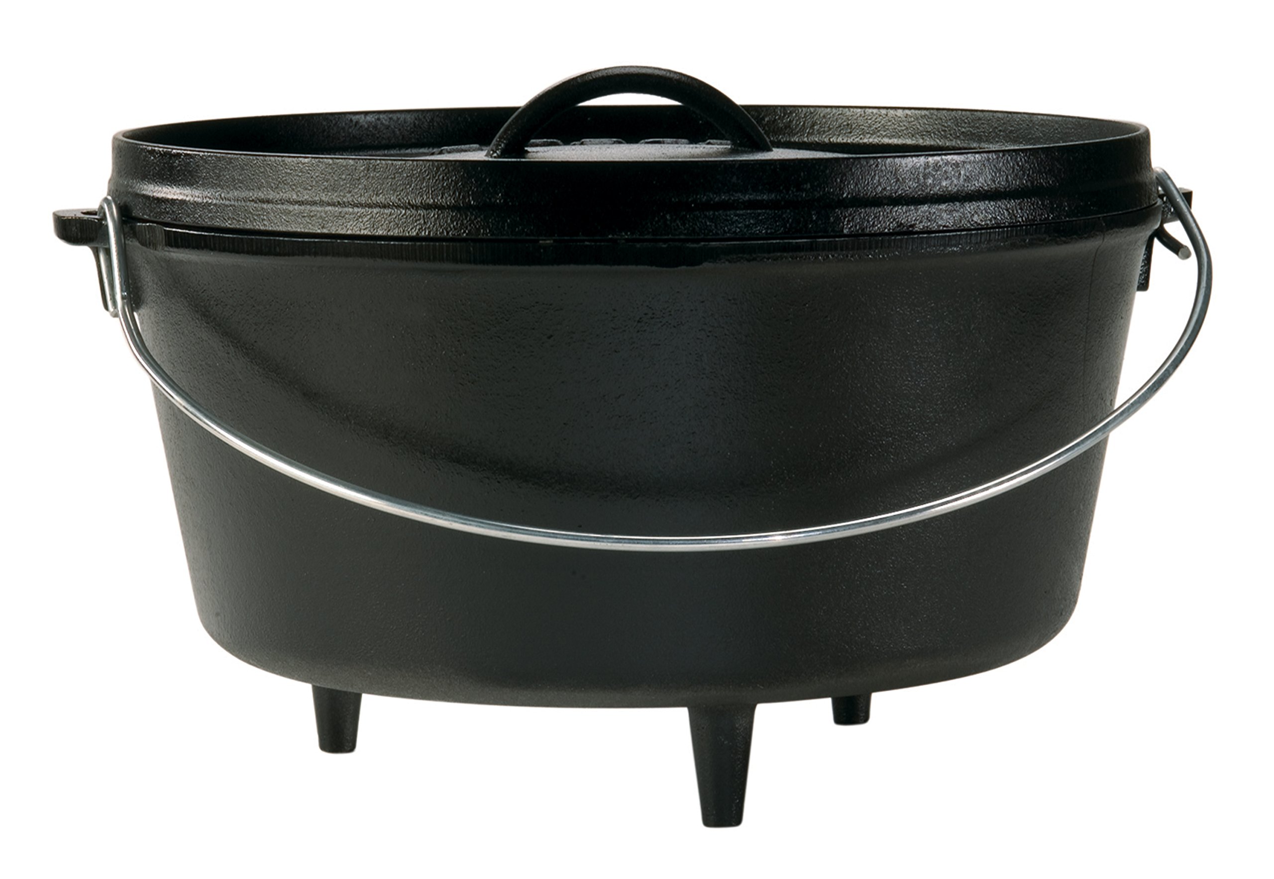 Lodge 8 Quart Pre-Seasoned Cast Iron Dutch Oven with Lid - Heavy Duty Camping Cookware for Oven, Stove, Grill & Campfire - Perfect for Stews, Bread Baking & Outdoor Cooking - Black