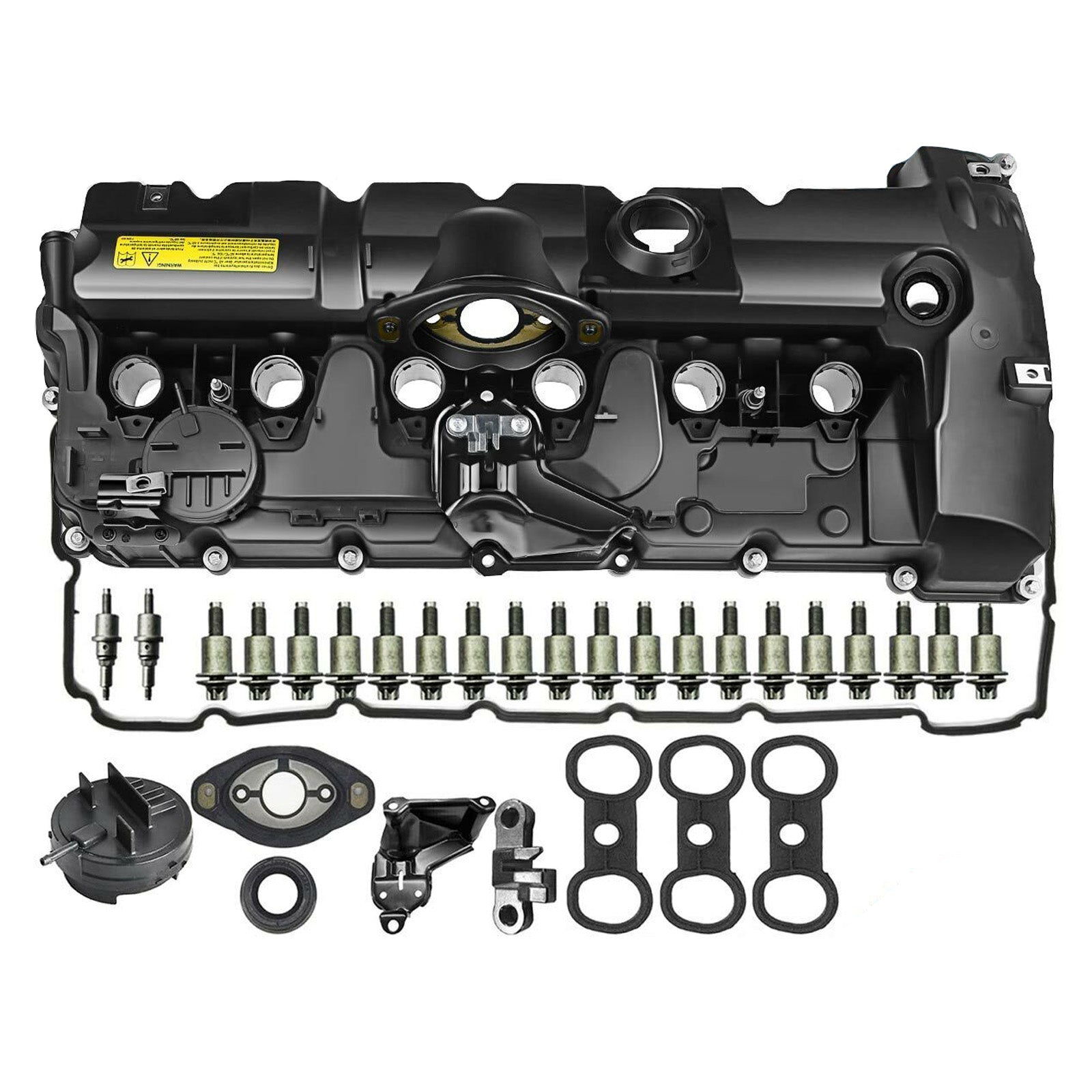 BMW 528xi 2008 L6 3.0L Valve Cover with Gasket & Bolts - OEM Replacement Part #11127552281 URO011833 264 935 - Perfect for Engine Repair & Maintenance