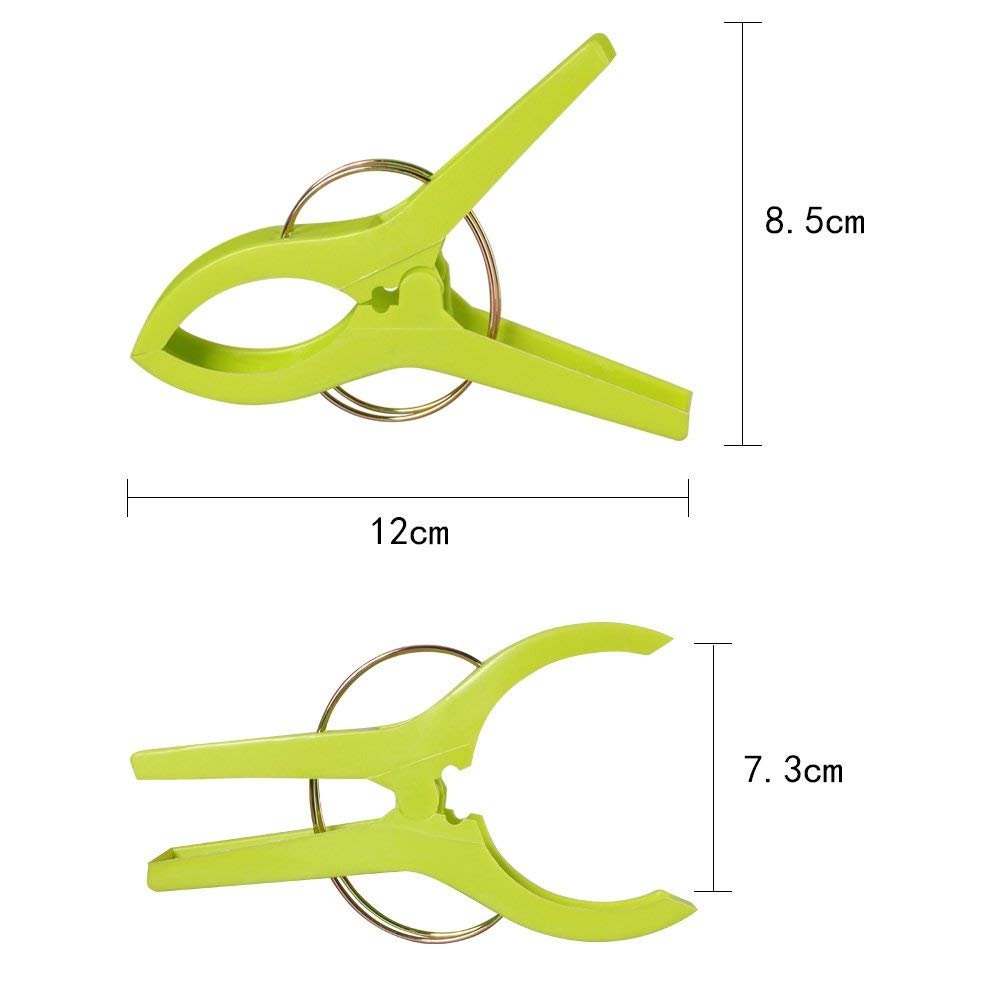 4Pcs Heavy Duty Beach Towel Clips for Chairs - Cruise, Pool & Outdoor Use - Secure Your Towel from Wind - Durable Plastic Clothes Pins for Beach, Vacation and Travel Essentials