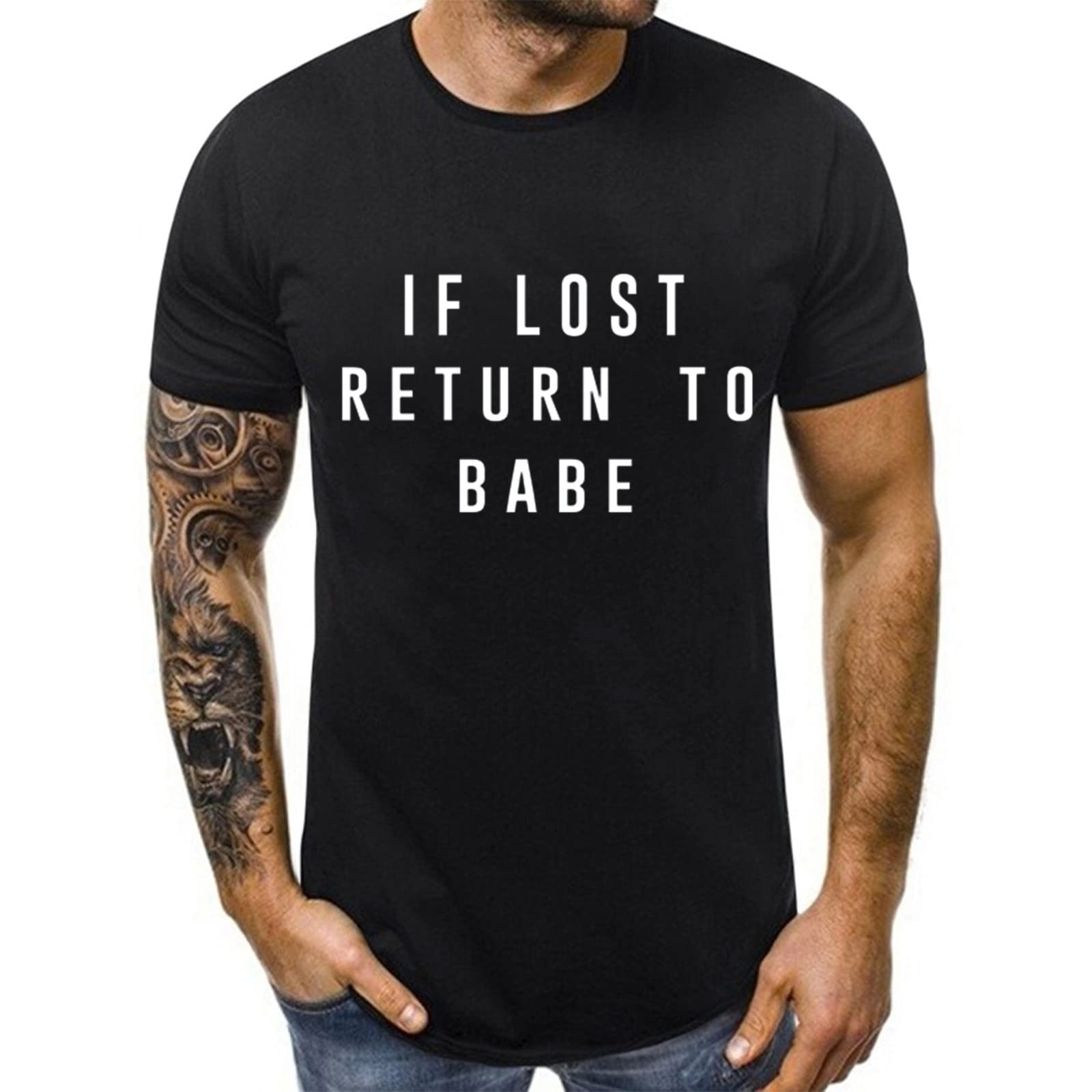 Men's Long Sleeve White T-Shirt with Couple Print - Valentine's Day Gift for Him, Matching Couple Outfits, Casual Wear for Dates & Anniversaries
