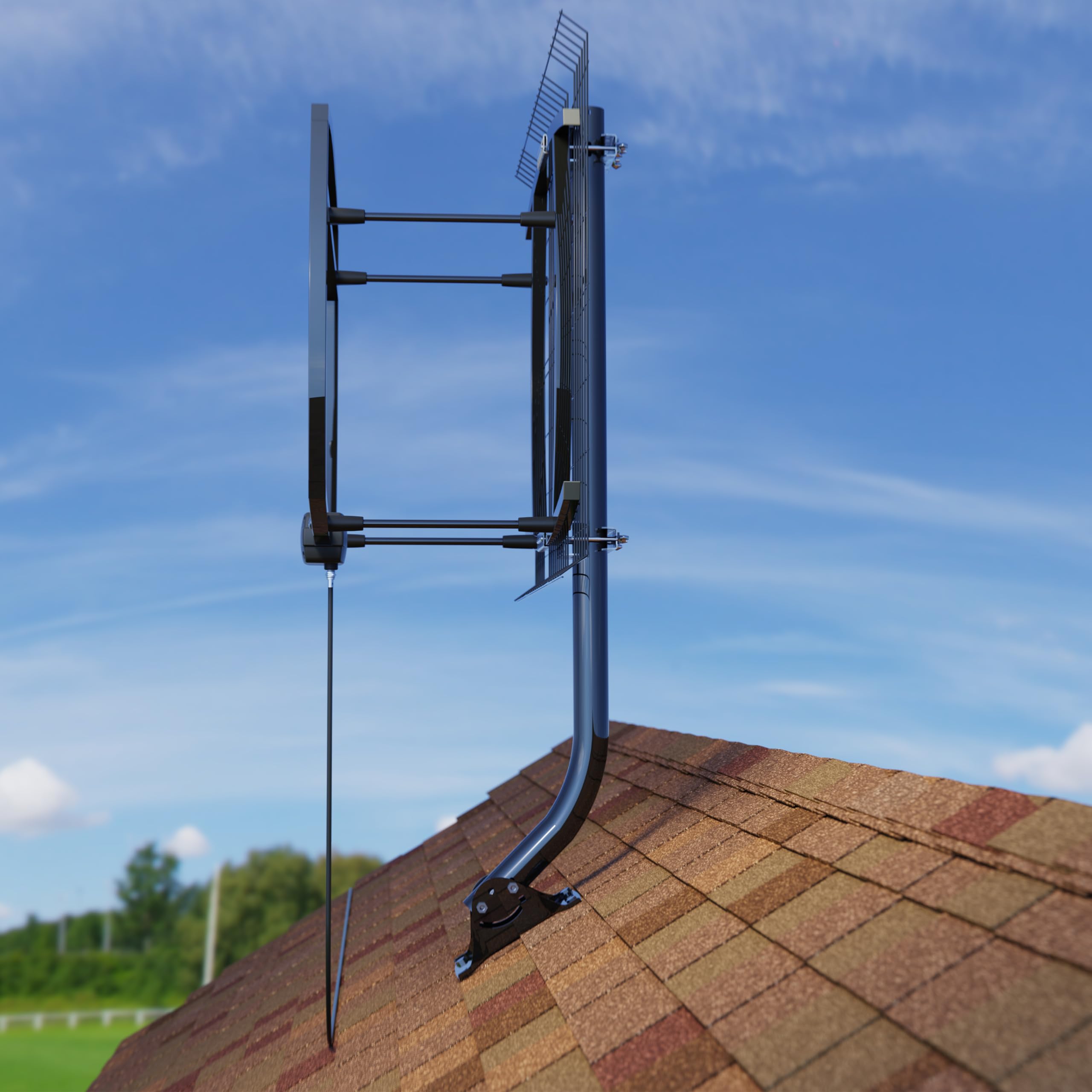 Antennas Direct ClearStream 5 Hi-VHF Outdoor TV Antenna - Multi-Directional 65+ Mile Range for 4K 8K UHD & NEXTGEN TV - All-Weather Adjustable Mount - Perfect for Rural Areas, Camping & RV Use