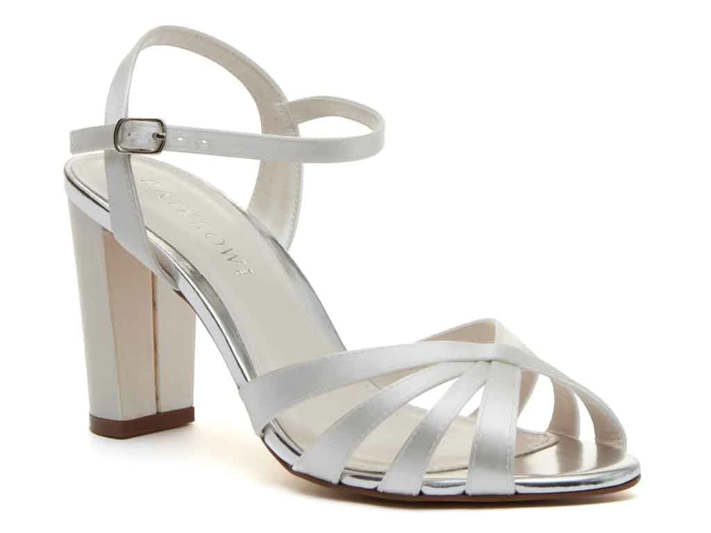 Rainbow Club Blake Ivory Satin Block Heel Wedding Shoes – Elegant Bridal Footwear for Ceremony, Reception & Photoshoots