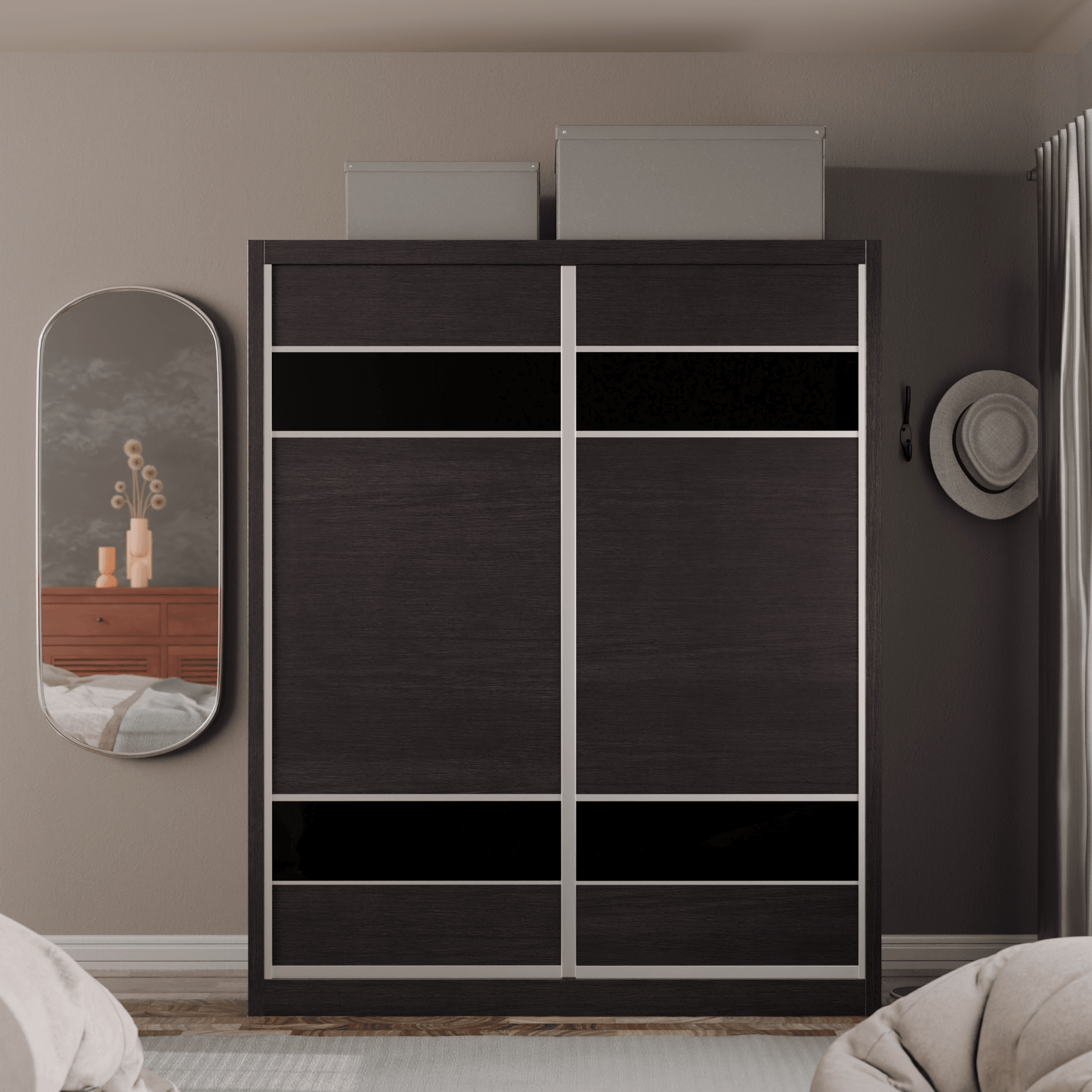Modolva Modular Wardrobe W09 - Customizable Closet Organizer System for Bedroom, Walk-in Closet & Dorm Room Storage Solutions