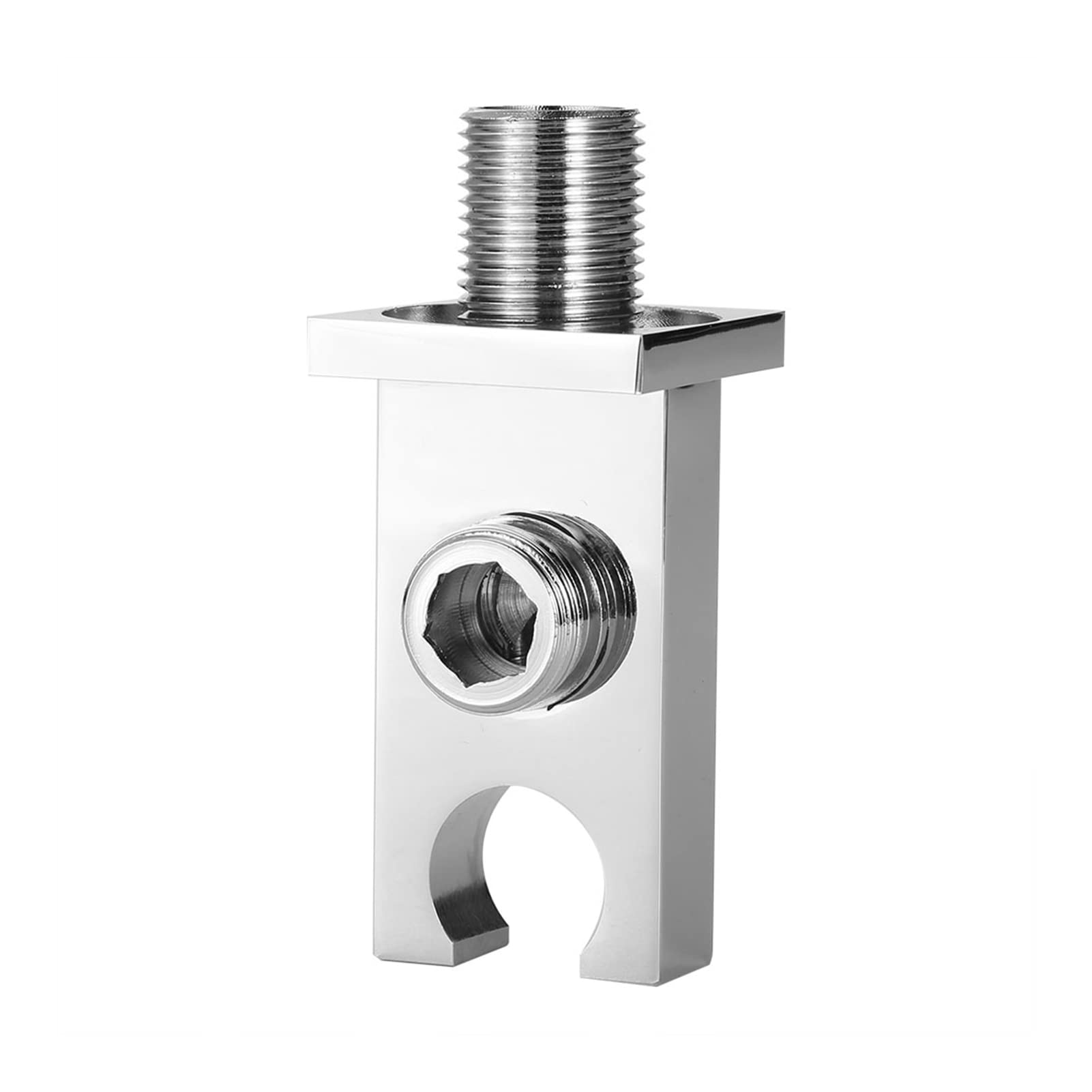 Brass Wall Mount Shower Elbow with Hand Shower Holder - Adjustable Shower Outlet Bracket for Hose - Bathroom Wall Connector with Internal Thread (Perfect for Modern Bathrooms & Spa Showers)