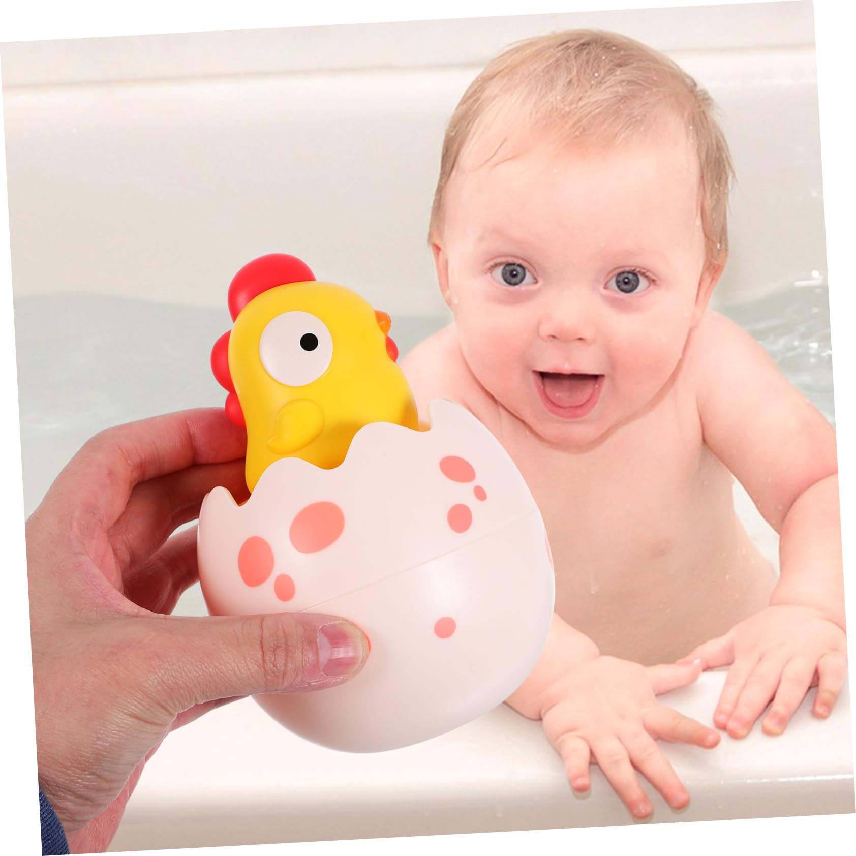 NESTINGHO Shower Toys for Toddlers - Yellow Plastic Bath Toys for Girls & Boys - Fun Water Play Toys for Kids in Bathtub, Pool & Outdoor Activities