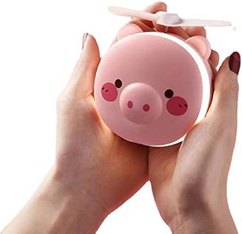 Ameeha Mini LED Mirror with Fan - Portable Pocket Makeup Mirror for Beauty Care, Travel, and On-the-Go Touch Ups
