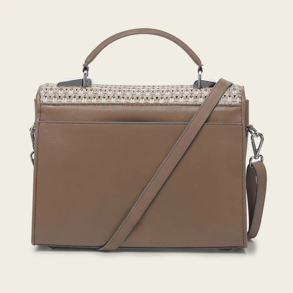 BOD2KRS Women's Fashion Leather Tote Bag - Elegant Almond Color Handbag for Work, Travel & Daily Use | Premium Genuine Leather Shoulder Bag
