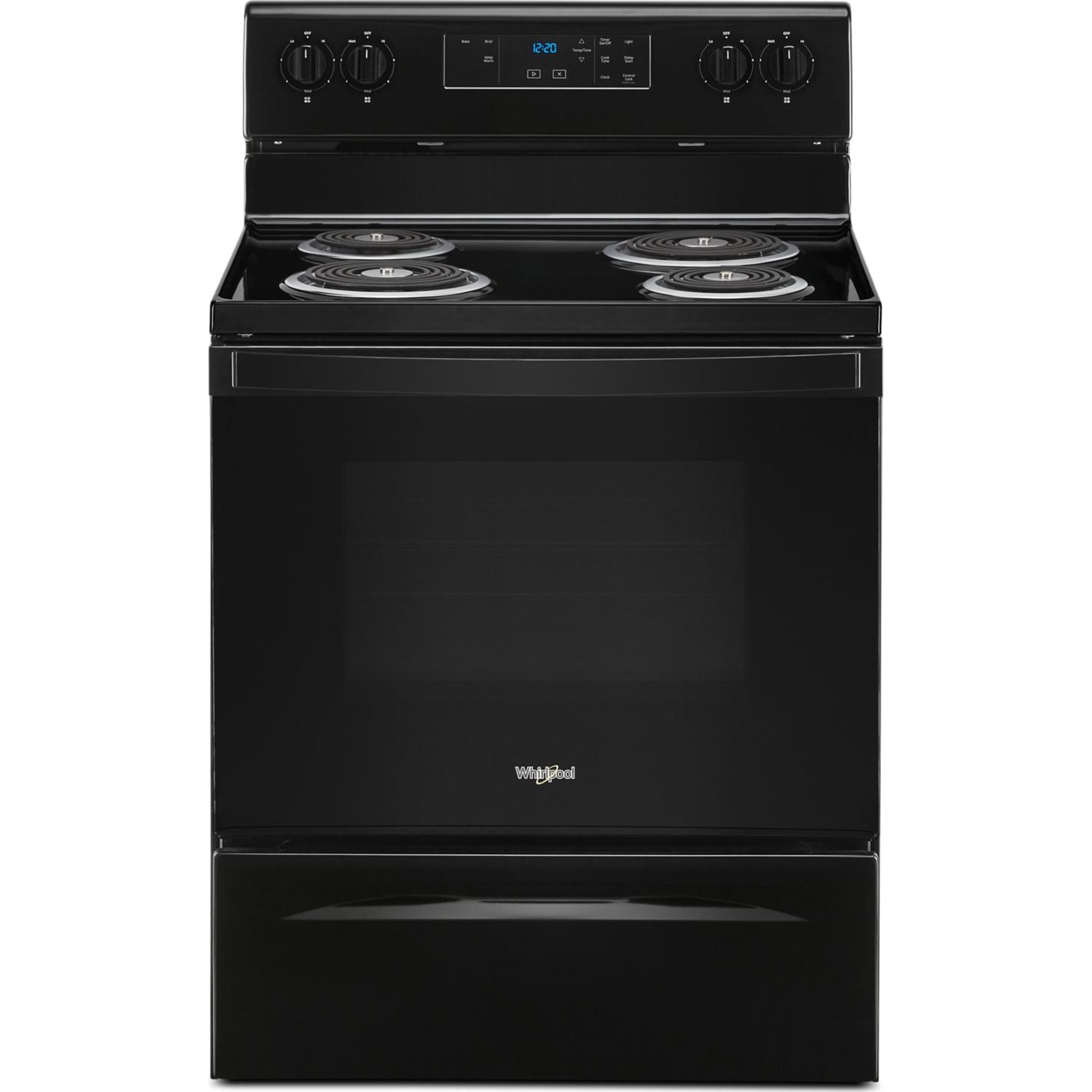 Whirlpool 30 Inch Electric Range with 5 Burners - Black (Model YWFC150M0JB) | Perfect for Home Kitchen Cooking, Baking & Family Meals