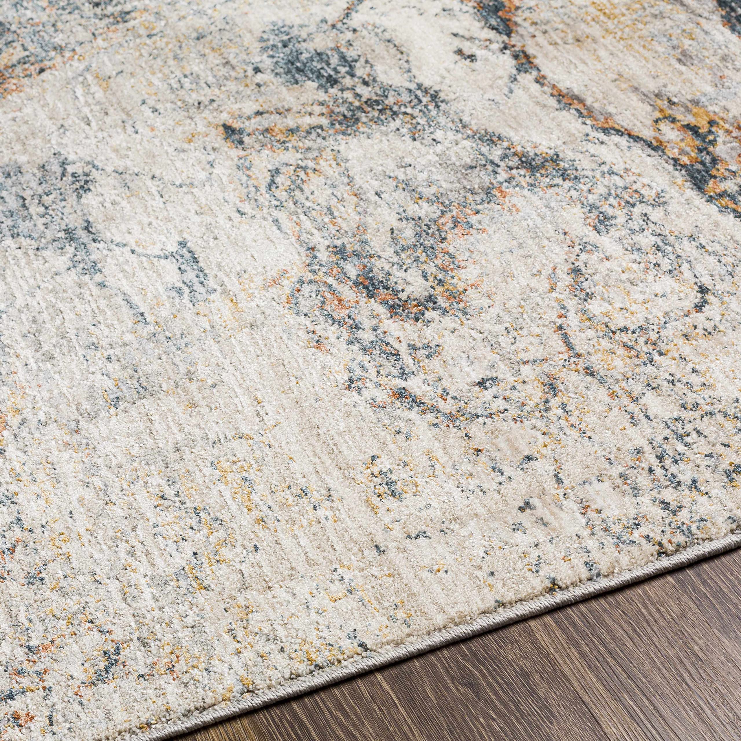 Hauteloom Cardup Hallway & Kitchen Runner Rug - Non-Slip, Washable - Beige, Gray, Red - 2'7