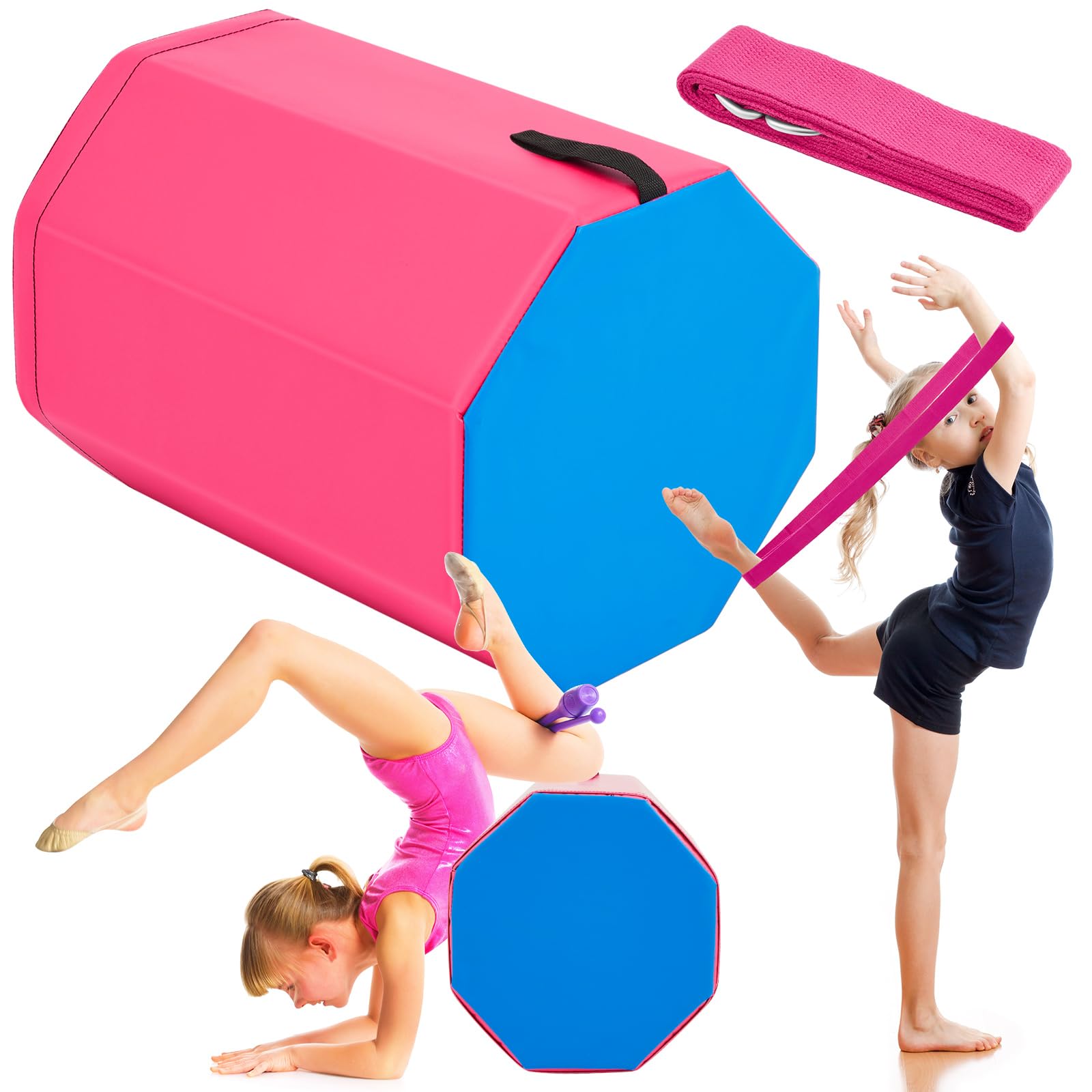 **Lenwen Gymnastics Octagon Tumbler & Yoga Strap Set – 72