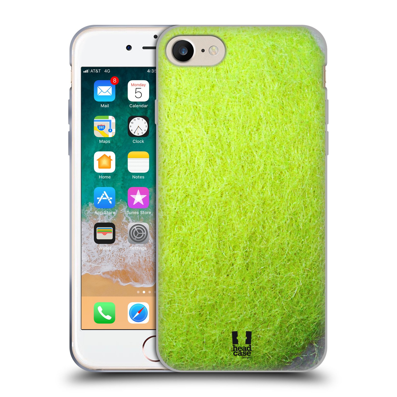 Head Case Designs Tennis Ball Soft Gel Phone Case - Compatible with Apple iPhone 7/8/SE 2020 & 2022 - Shockproof Protective Cover for Sports & Outdoor Activities