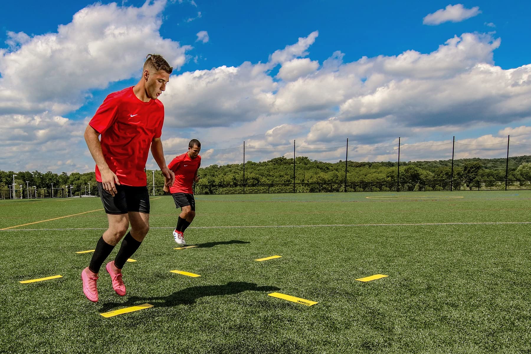 Kwik Goal Flat Rectangle Soccer Field Markers - Pack of 10 - Perfect for Soccer Practice, Training Drills & Field Boundary Marking