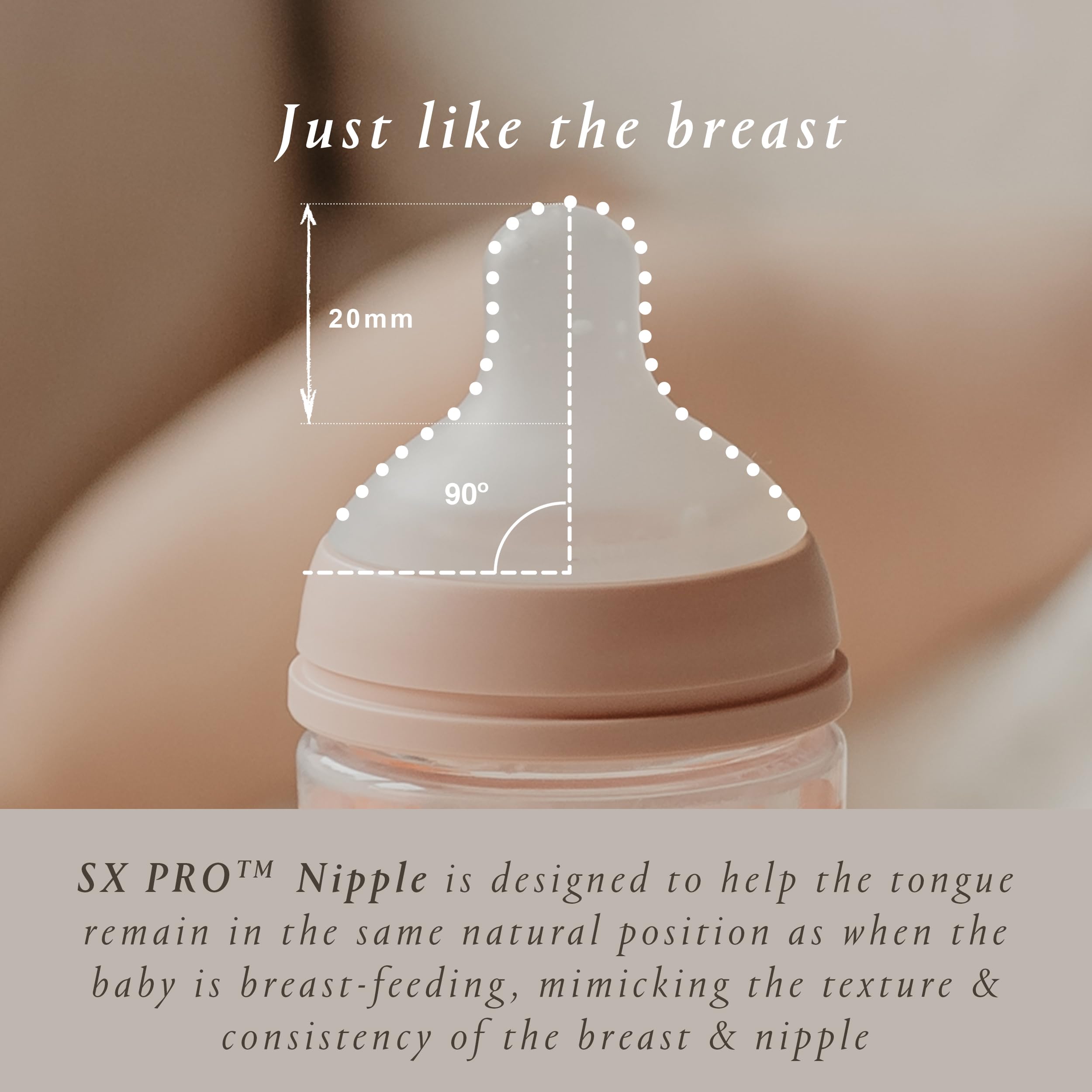 Suavinex Bonhomia Glass Baby Bottle with SX PRO Silicone Nipple - Anti Colic, BPA-Free, for Breastfed Babies - 3 Pack (Mint/Beige) - Perfect for Newborns, Infants & Toddlers at Home, Daycare or Travel