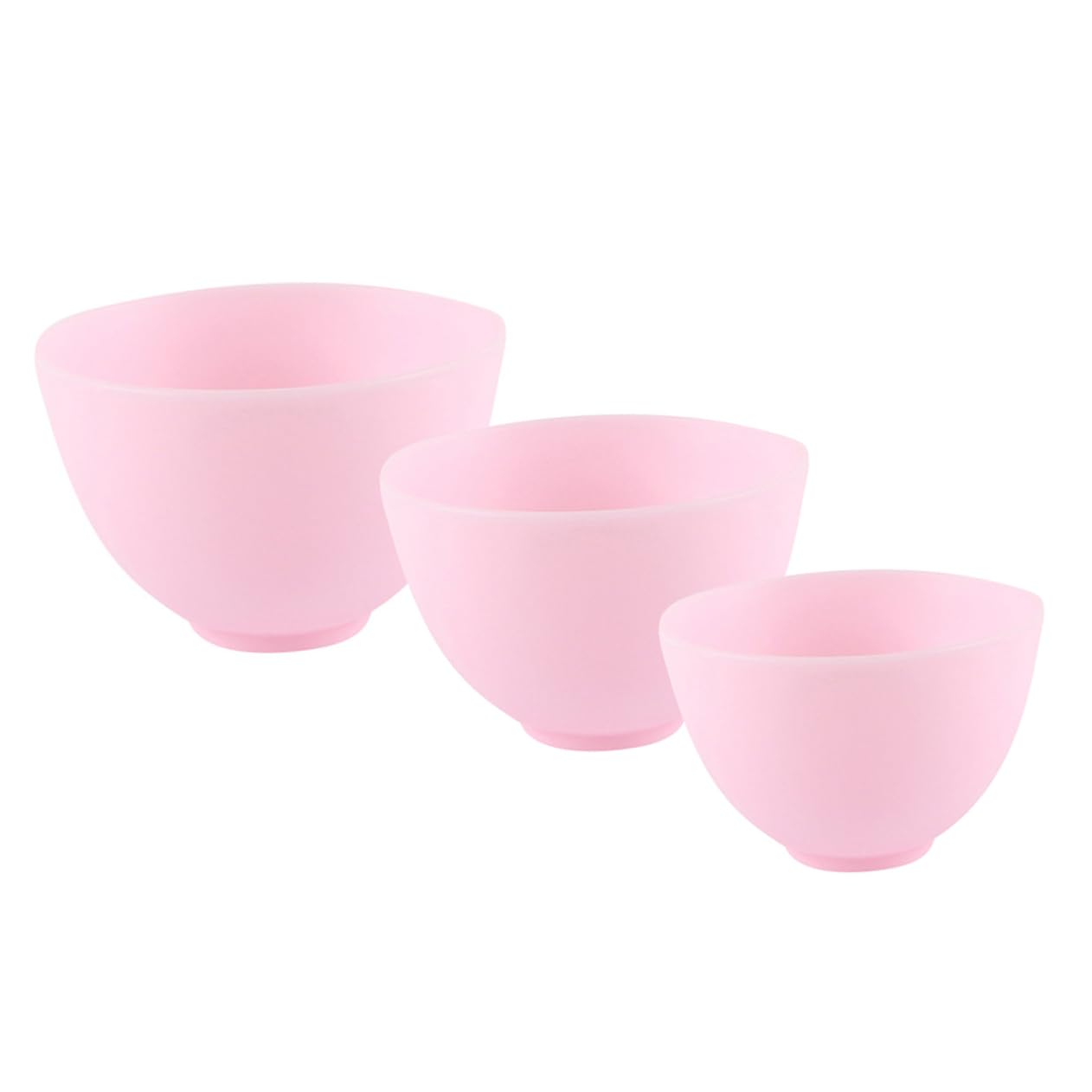 Beaupretty 3-Piece Silicone Makeup Mixing Bowl Set - Small Cosmetic Mixing Cups for Foundation, Eyeshadow, Liquid Measurement - Perfect for Salon, DIY Makeup & Beauty Professionals