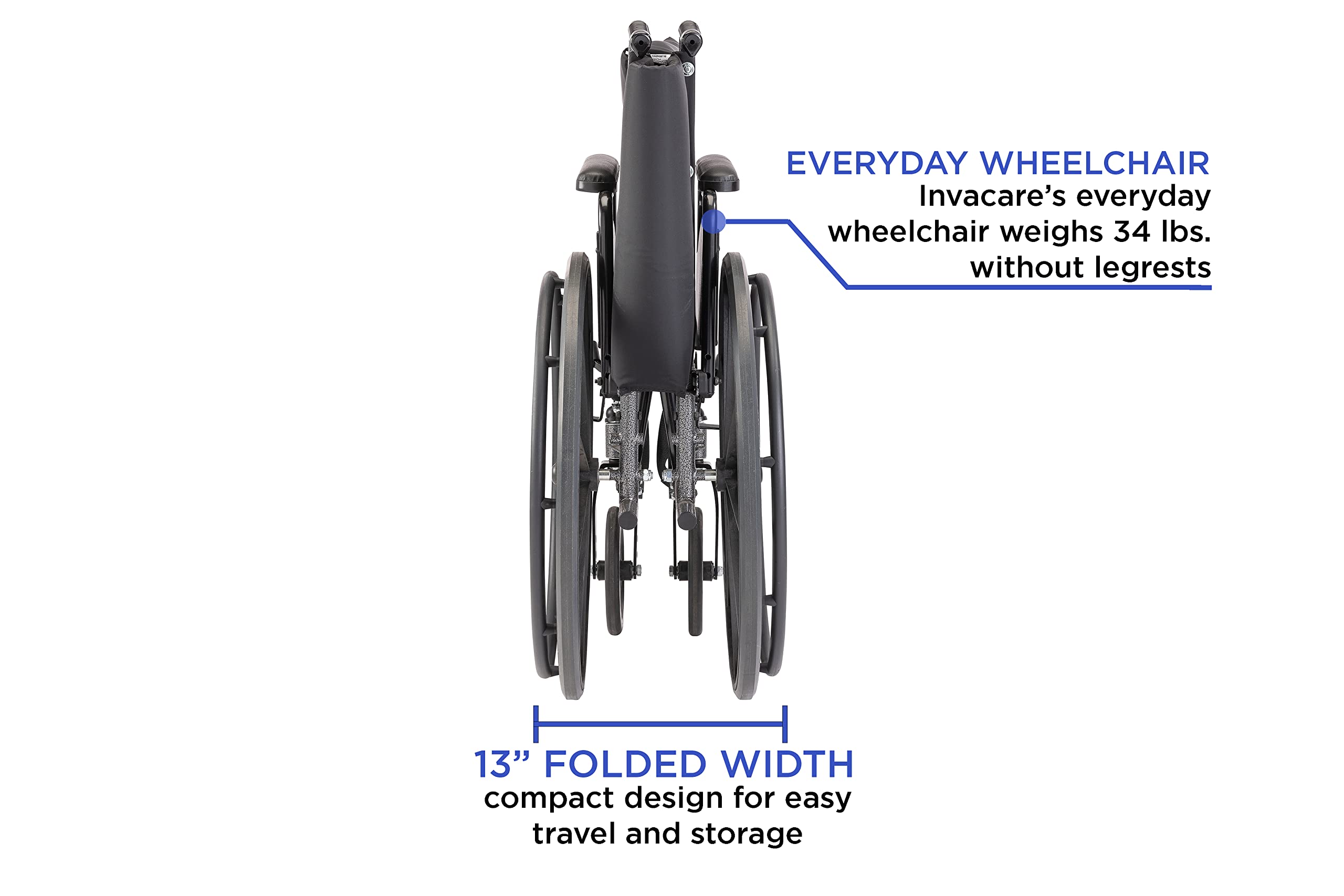 Invacare Tracer SX5 Lightweight Folding Wheelchair for Adults - 20