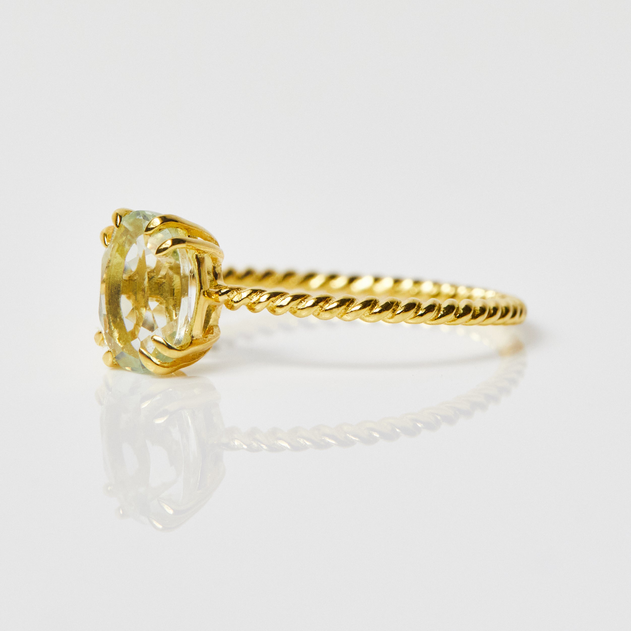 Lucia Green Amethyst Twisted Band Ring for Women | Elegant Bohemian Jewelry | Perfect for Weddings, Parties & Everyday Wear