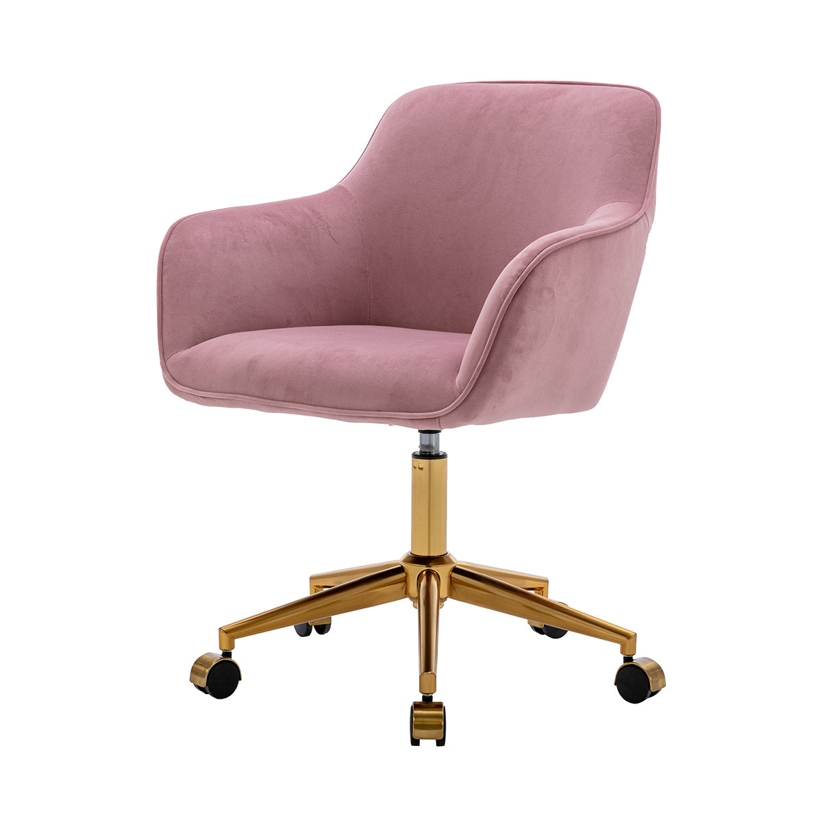 Ava Velvet Office Arm Chair - Ergonomic Desk Chair for Home & Office - Comfortable Upholstered Executive Chair for Work, Study, or Gaming