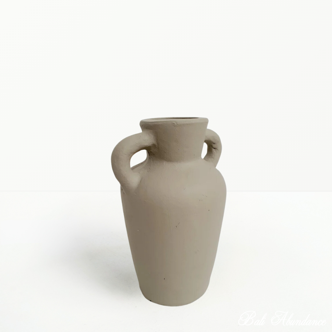 Handmade Terracotta Clay Urn for Home Decor - Elegant Plant Pot, Flower Vase, or Decorative Storage Container - Perfect for Indoor & Outdoor Use, Garden, Patio, and Living Room Decor
